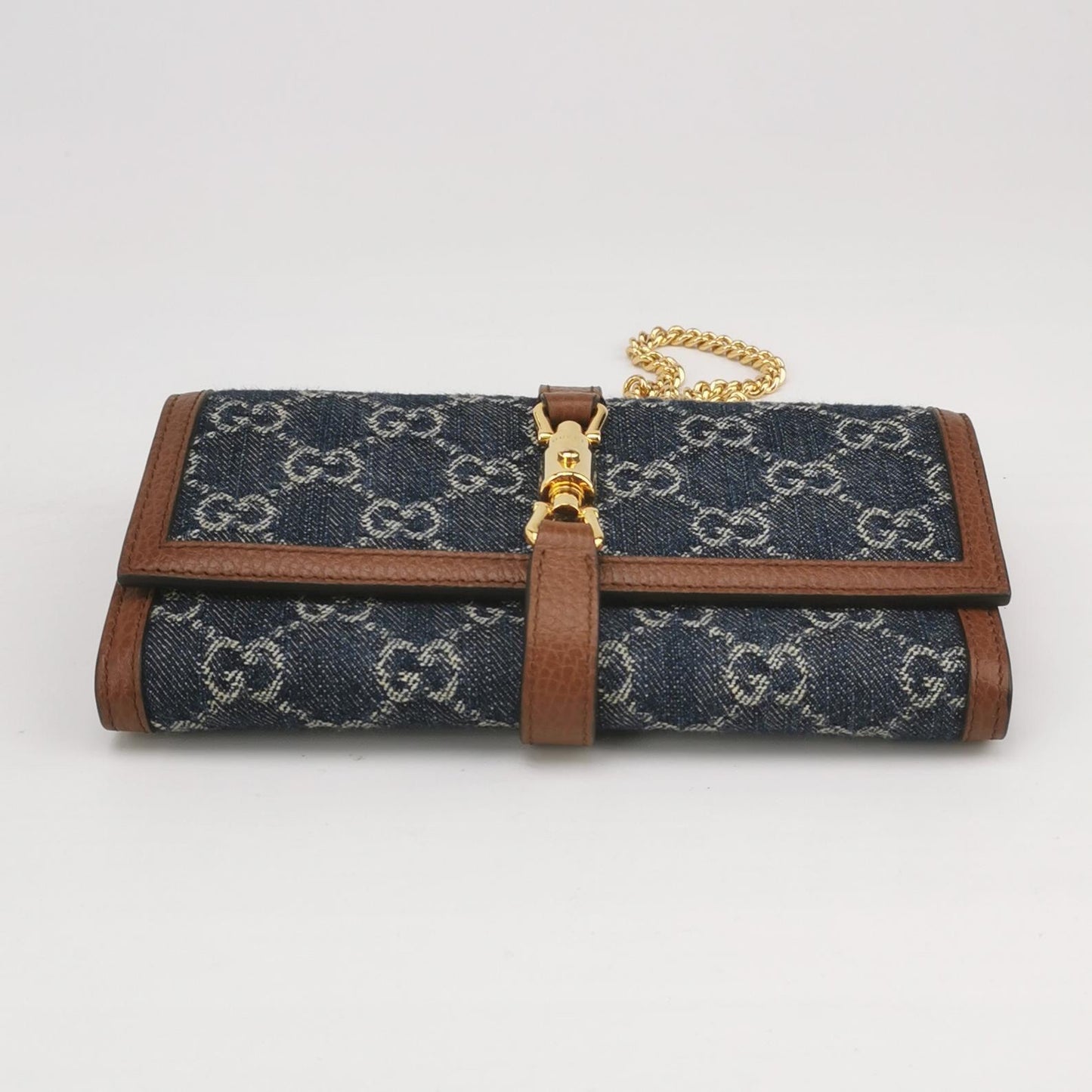 Gucci - Jackie 1961 WOC - Denim with leather trim - Blue - (mini)