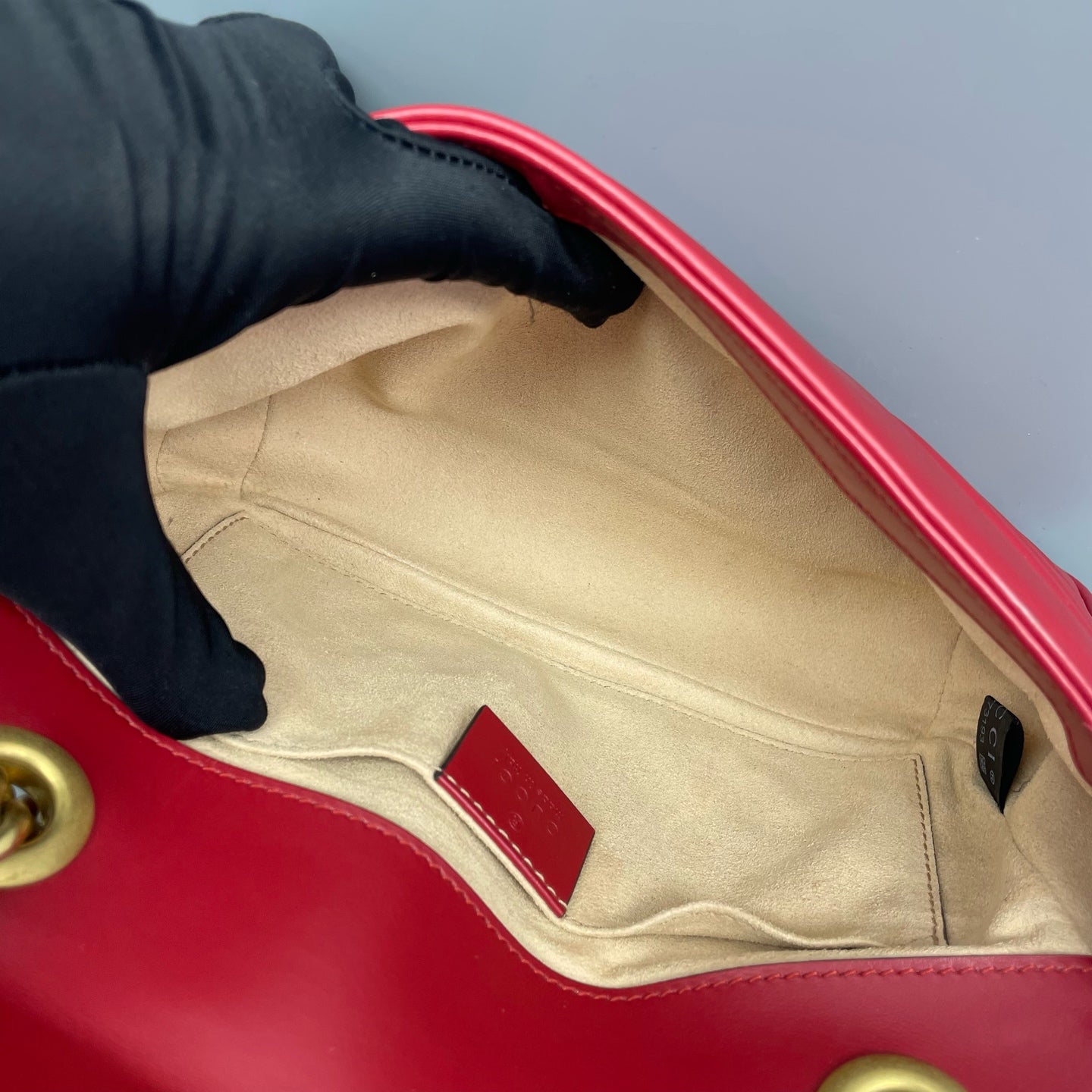 Gucci - GG Marmont Matelassé Small Shoulder Bag - Leather - Red - (mini)