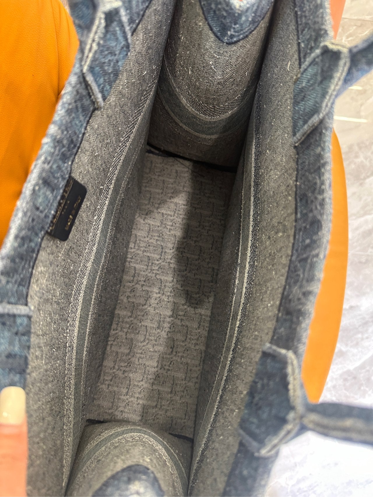 Dior - Book Tote - Denim with embroidery - Blue - (Large)