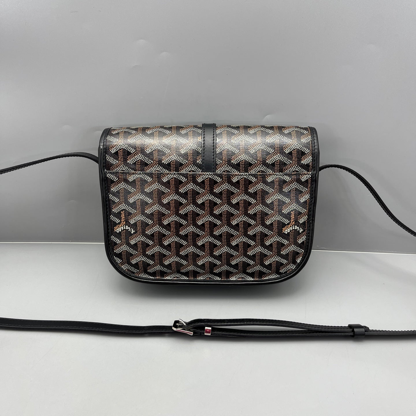 Goyard - Buckle Messenger Bag Small - Goyardine Canvas with Leather Trim - Black - (small)