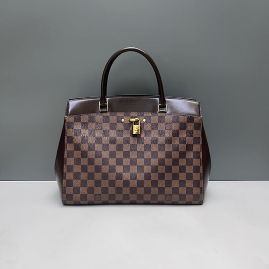 Louis Vuitton - Rivoli - Damier Ebene canvas with smooth leather trim - Brown - (medium)