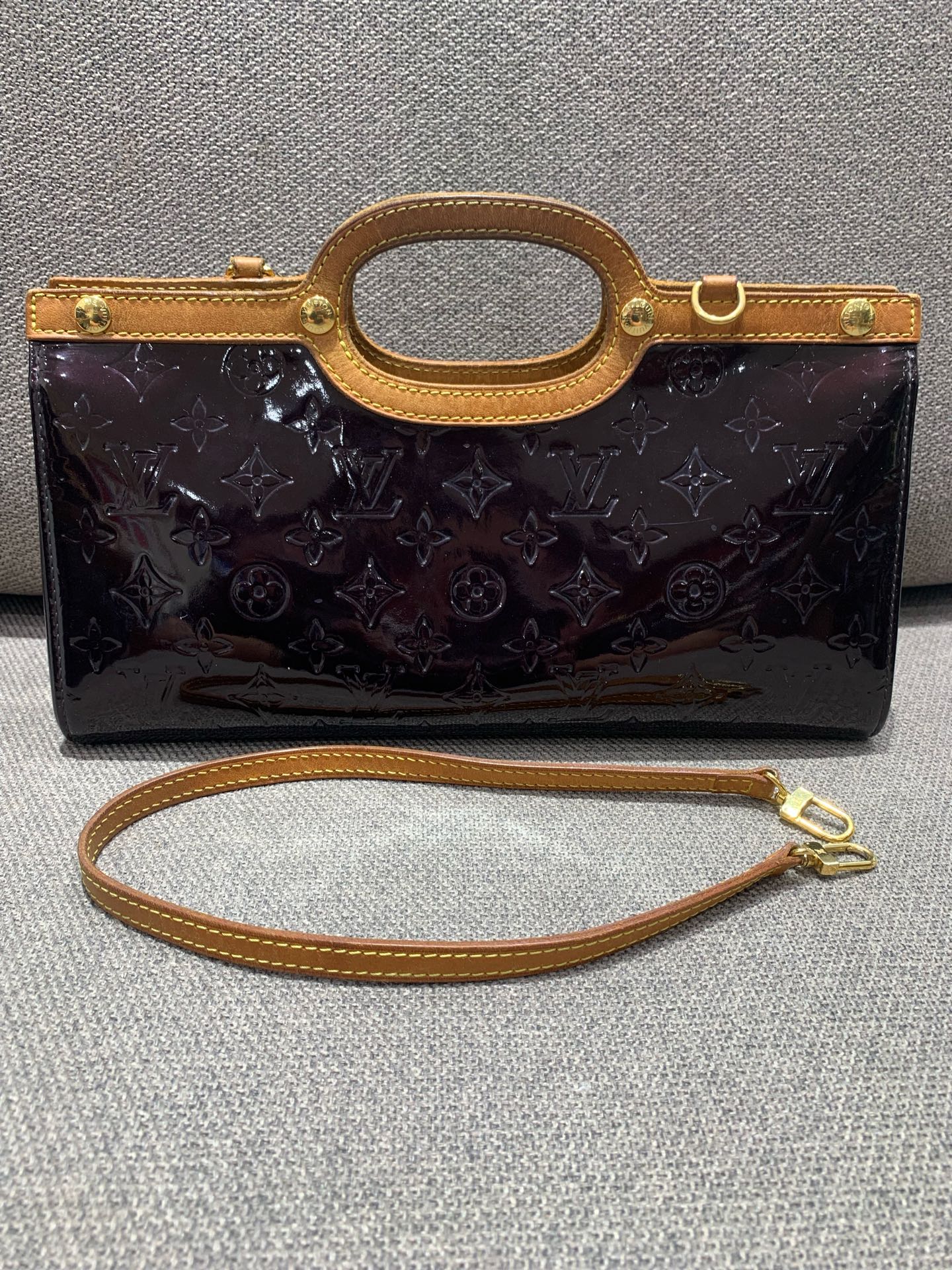 Louis Vuitton - Doctor Bag - Patent leather - Burgundy - (medium)