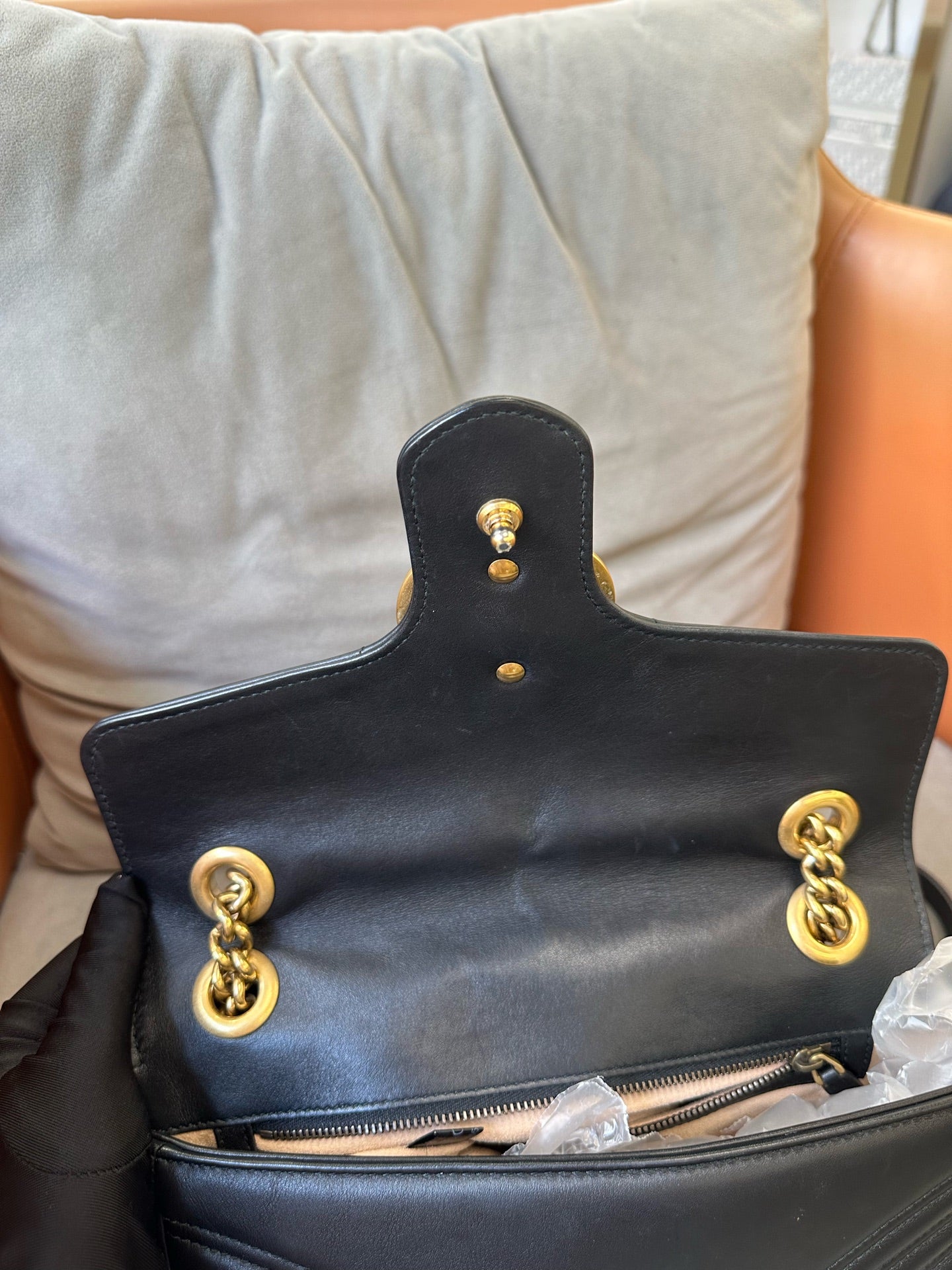 Gucci - GG Marmont Matelassé Shoulder Bag 26 - Leather - Black - (Medium)