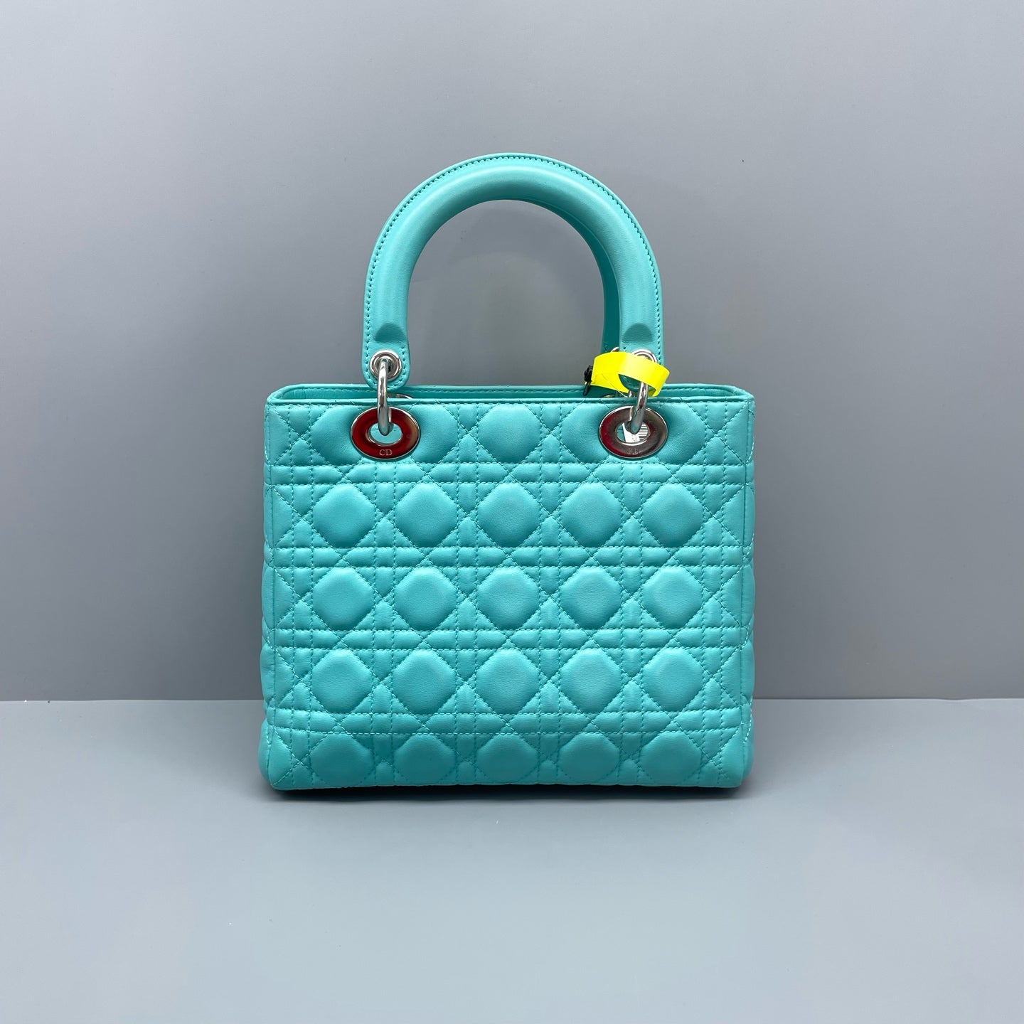 Dior - Lady Dior - Lambskin leather - Aqua Blue with Silver-Tone Hardware - (Medium)
