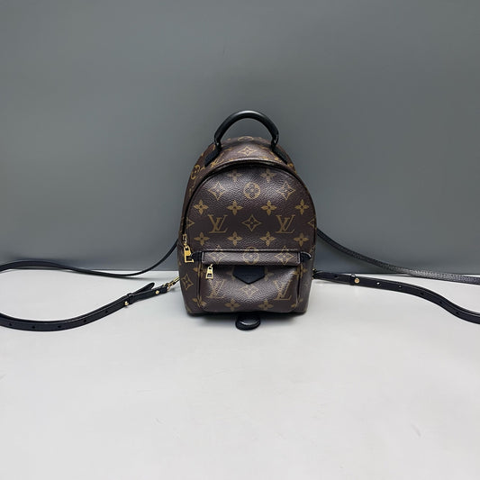 Louis Vuitton - Palm Springs Mini Backpack - Monogram coated canvas with leather trim - Brown - (mini)