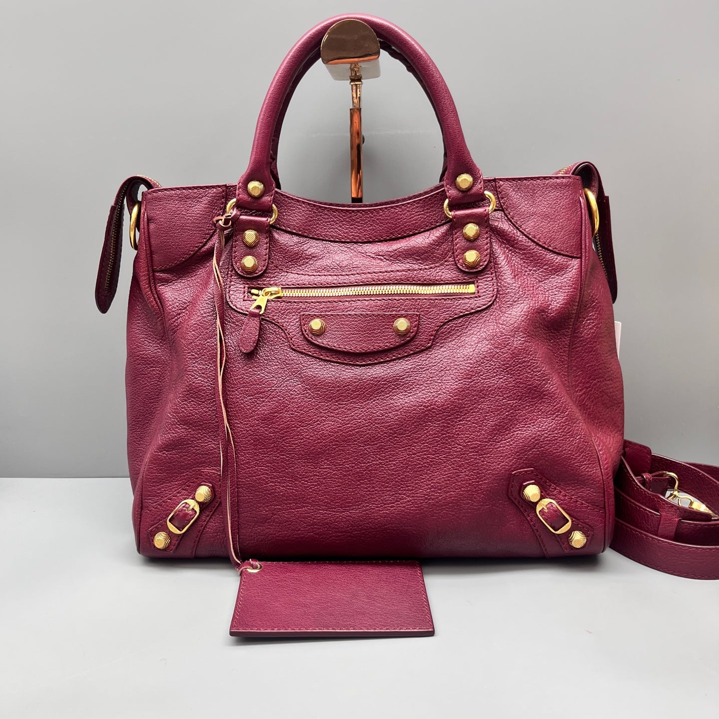 Balenciaga - City Bag - Grained leather - Burgundy - (medium)