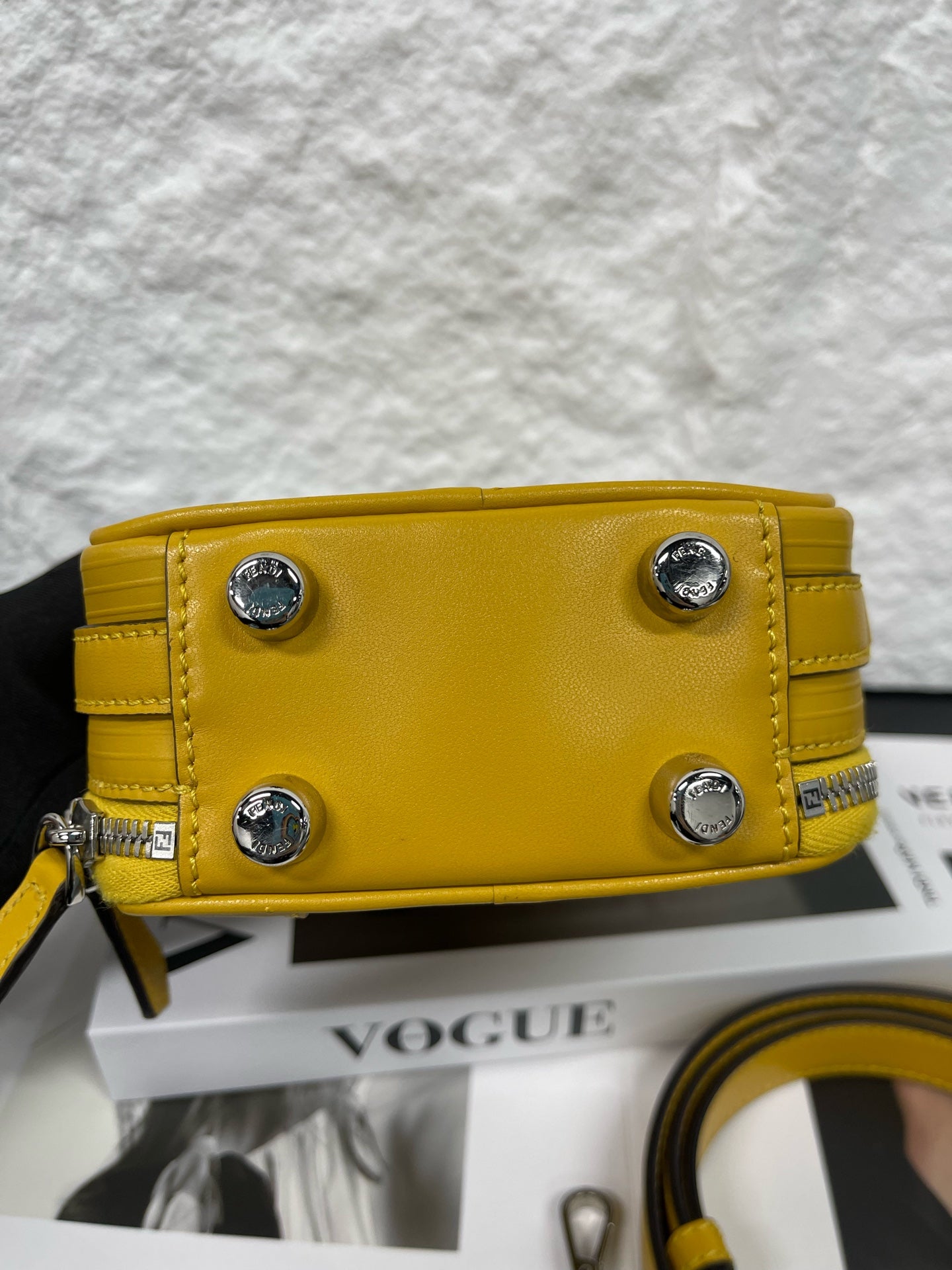 Fendi - Camera Bag Crossbody Bag - Leather - Yellow - (mini)