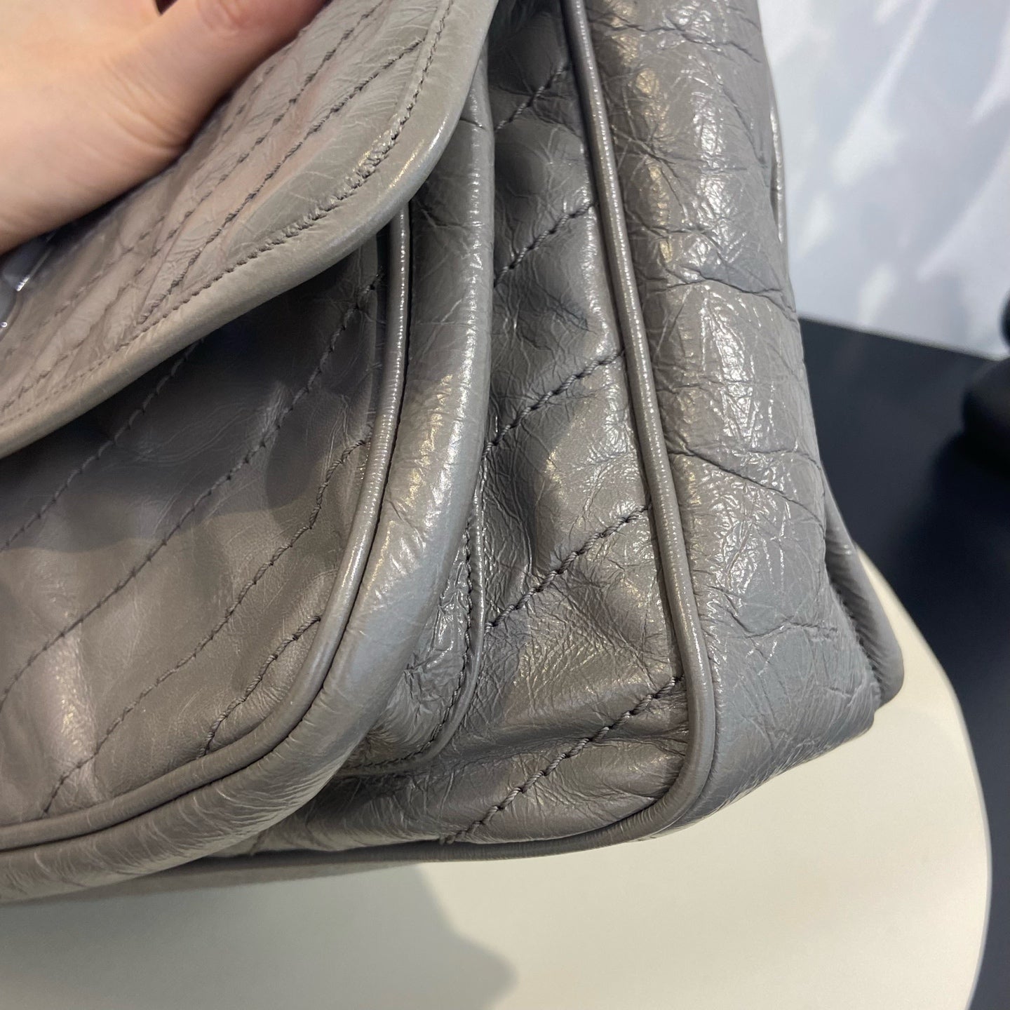 Saint Laurent - Niki Medium - Leather - Grey - (medium)