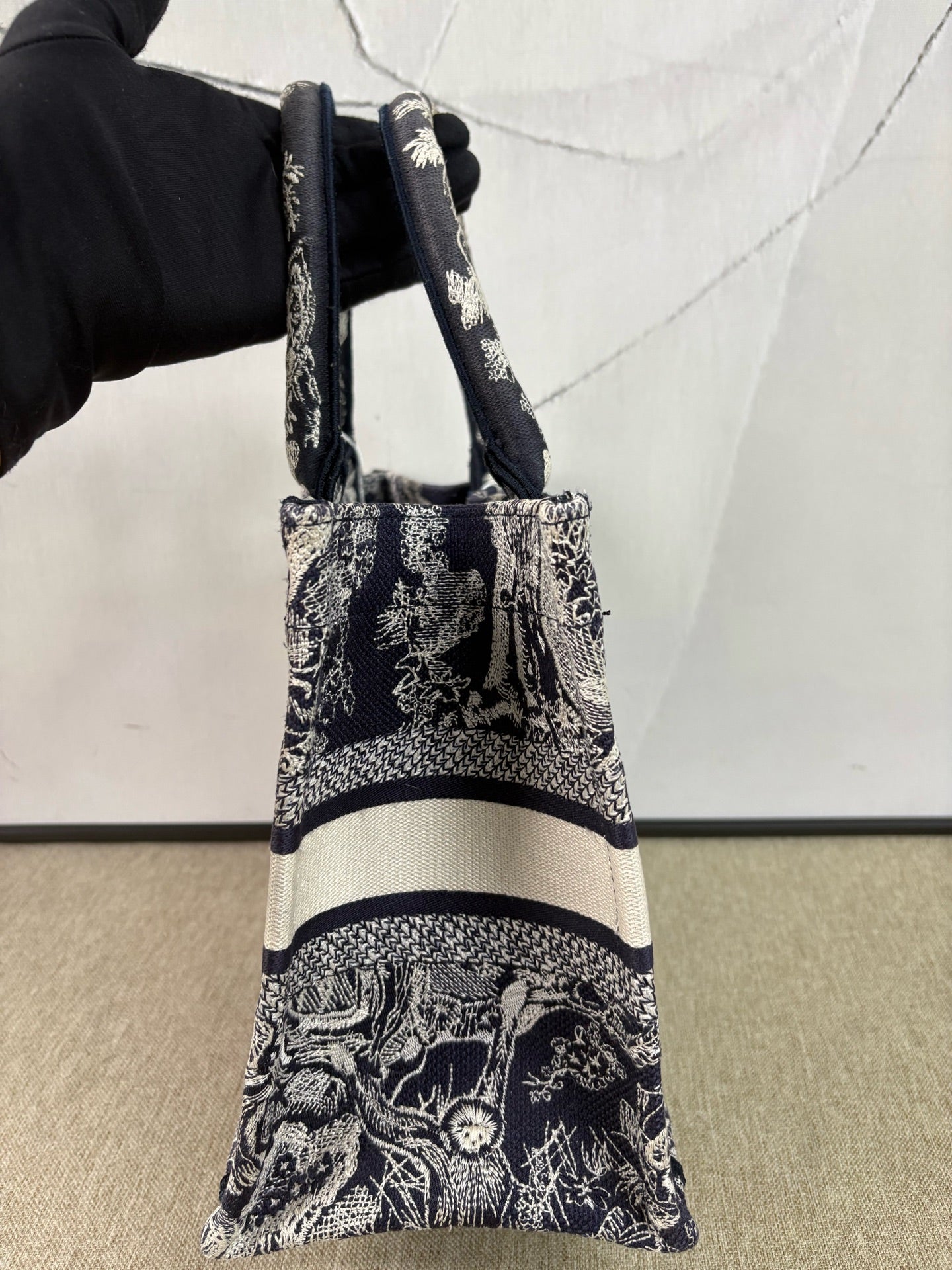 Dior - Book Tote - Canvas - Blue and White - (Small)
