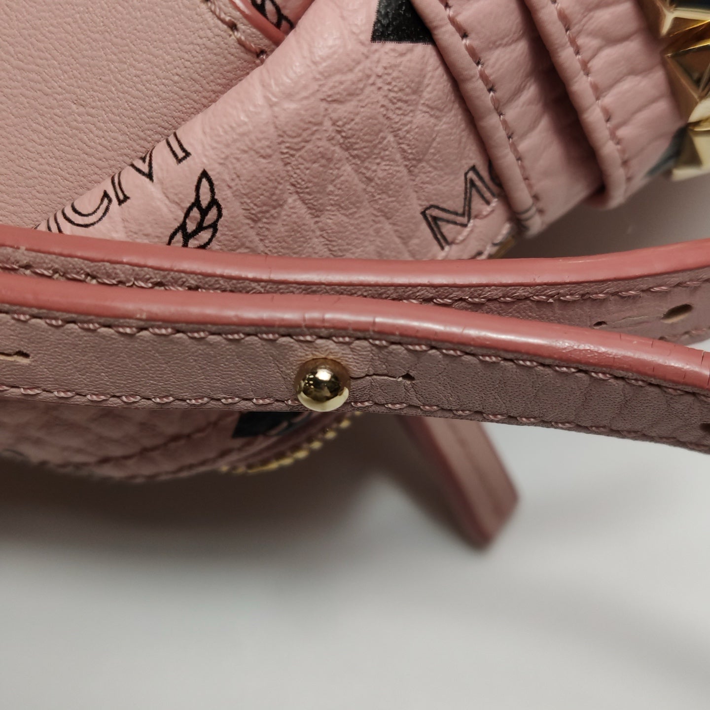 MCM - Stark Mini Backpack - Coated canvas and leather - Pink - (mini)