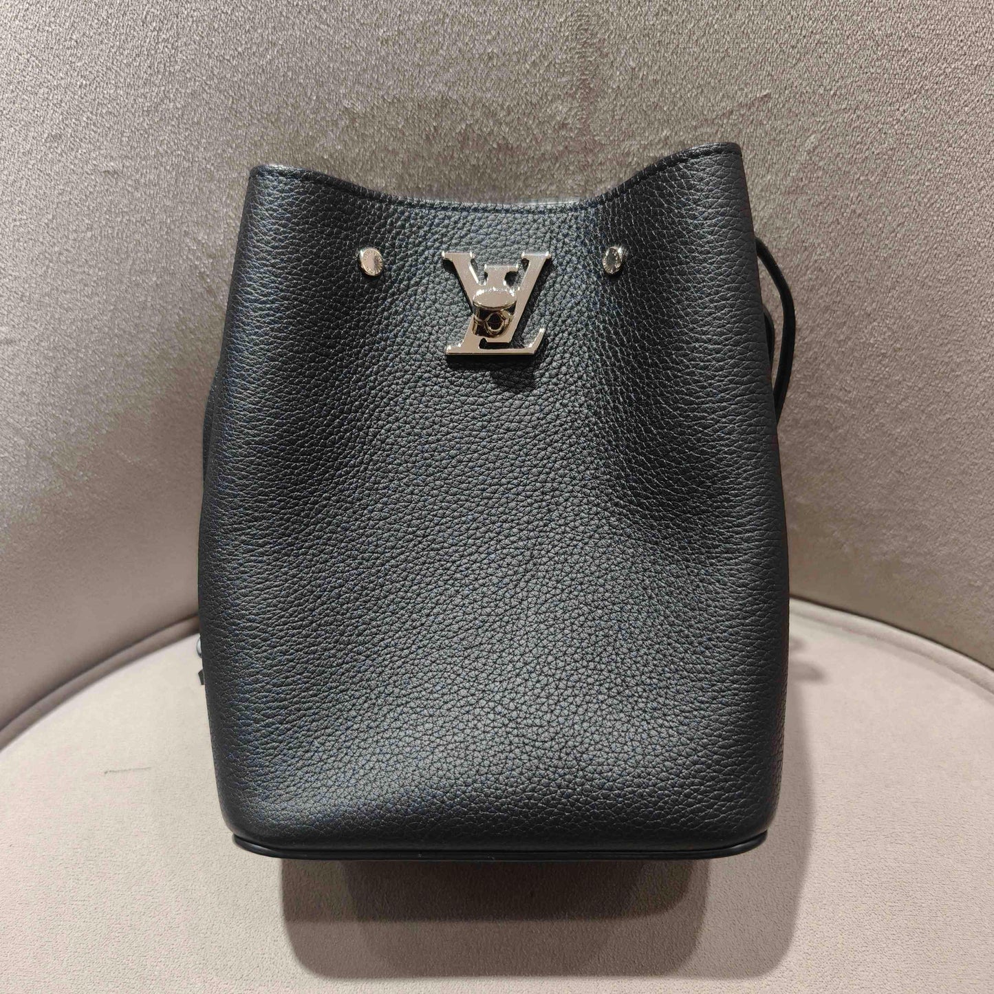 Louis Vuitton - Nano Lockme Bucket Bag - Leather - Black - (mini)