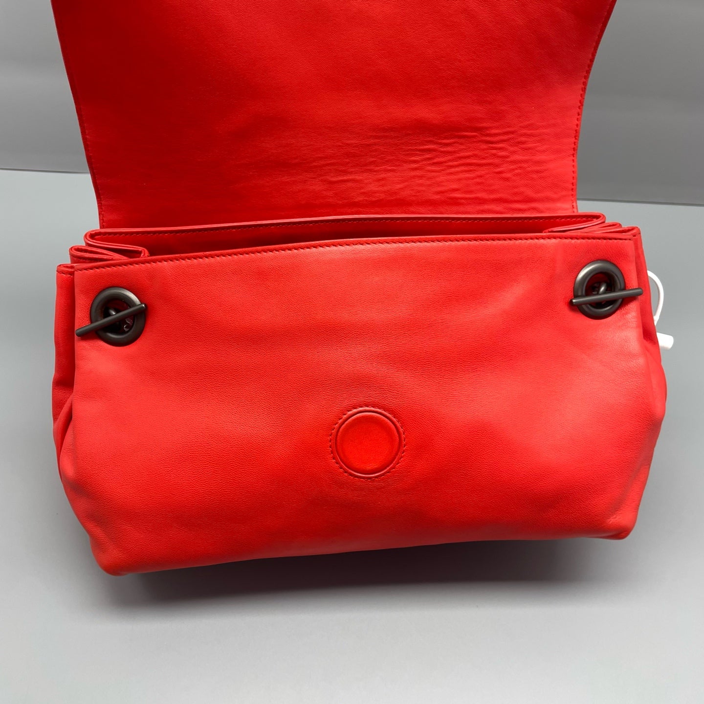 Bottega Veneta - Intrecciato Flap Bag - Lambskin leather - Orange - (Small)