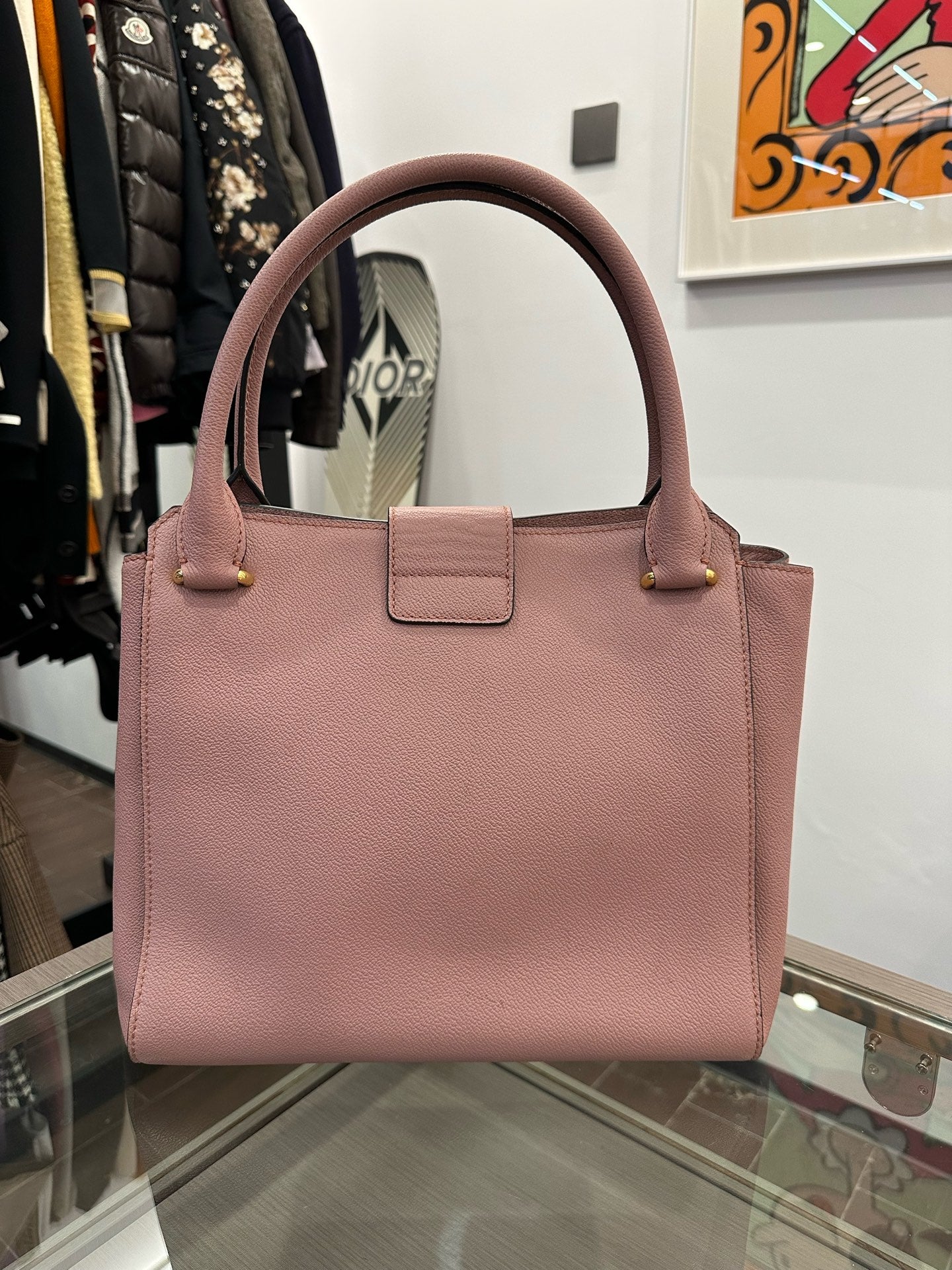 Burberry - The Buckle - Grained calfskin leather - Pink - (medium)