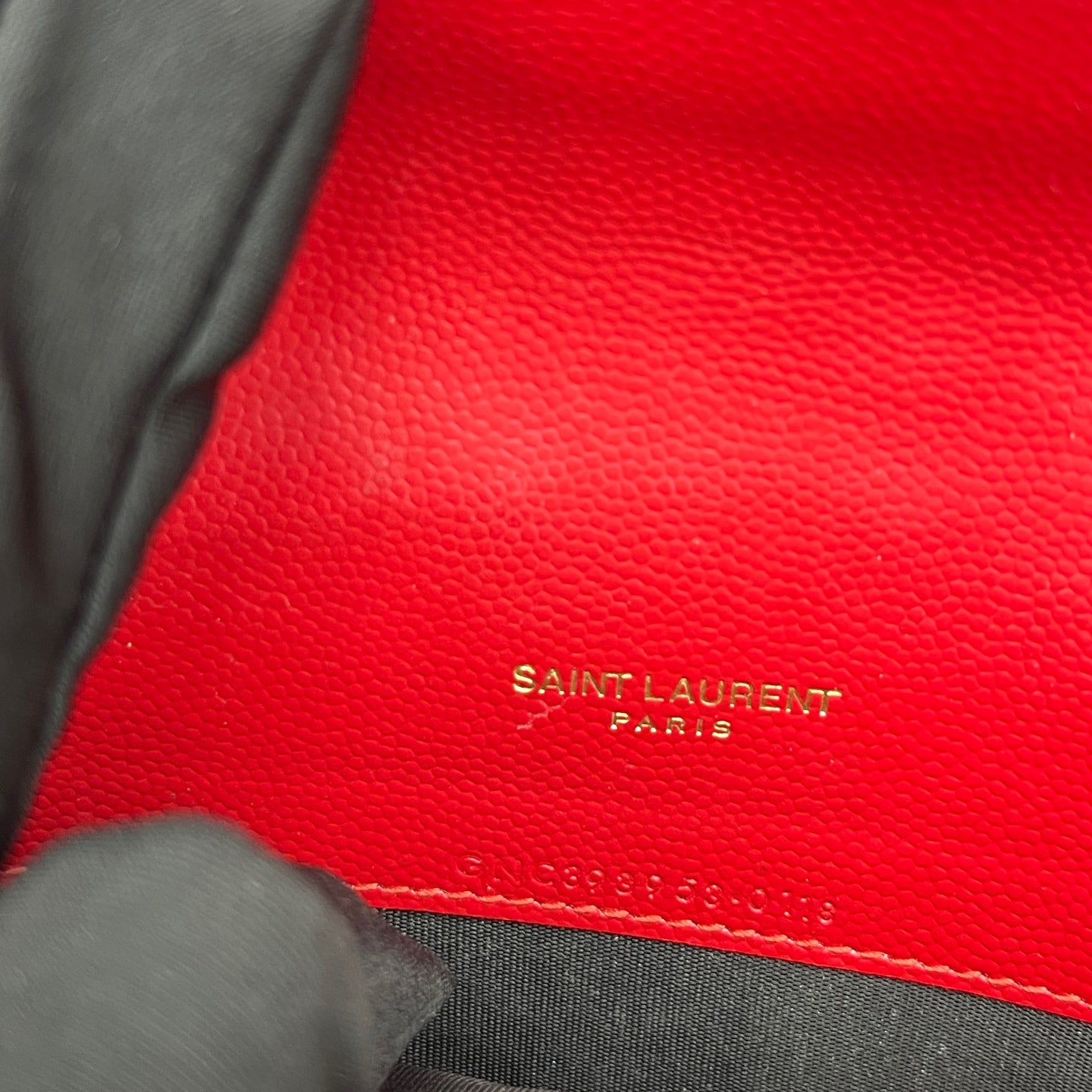 Saint Laurent - Monogram Envelope Small Bag - Grained calfskin leather - Red with Gold-Tone Hardware - (Small)