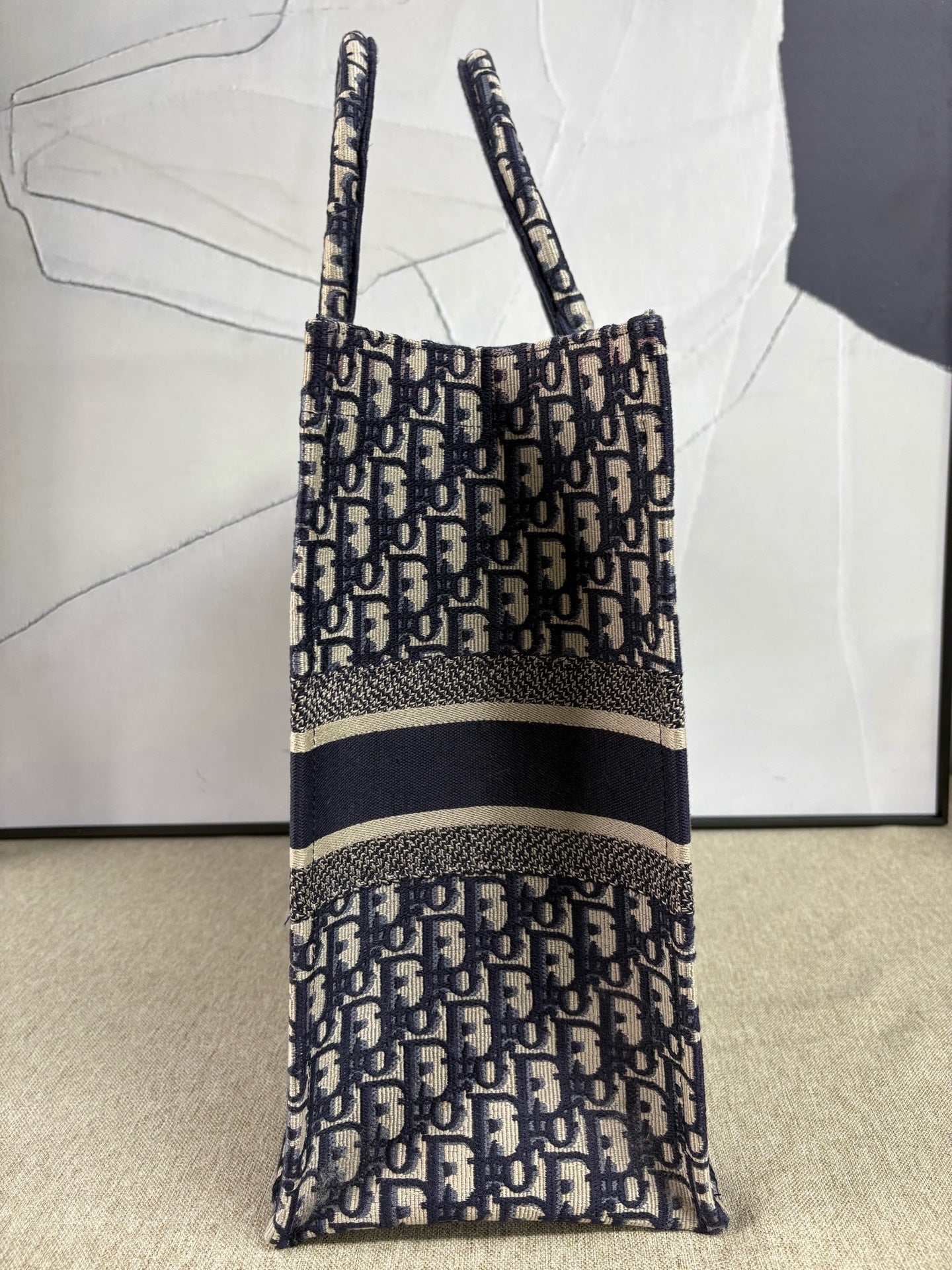 Dior - Book Tote - Embroidered canvas - Blue - (Large)