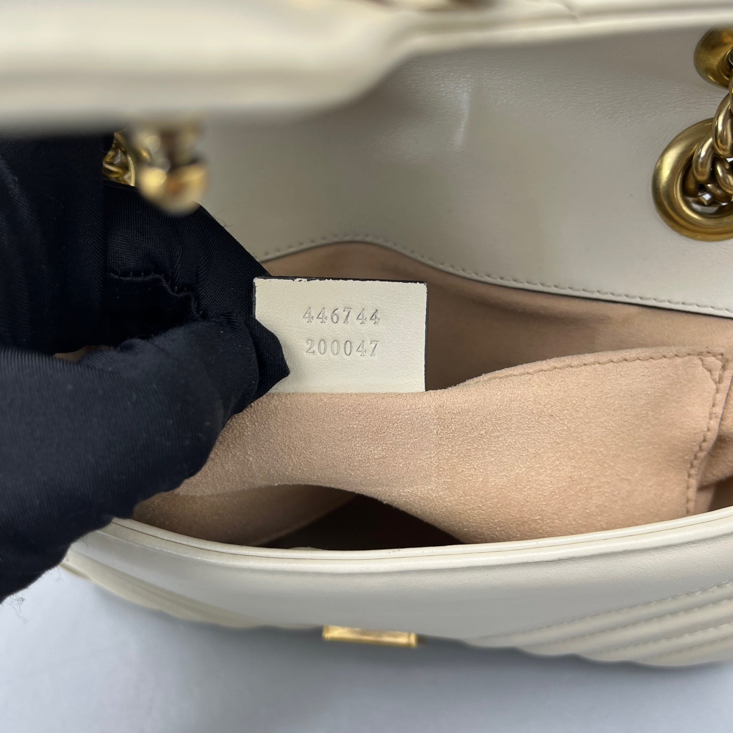 Gucci - GG Marmont Small Shoulder Bag - Leather - White - (small)