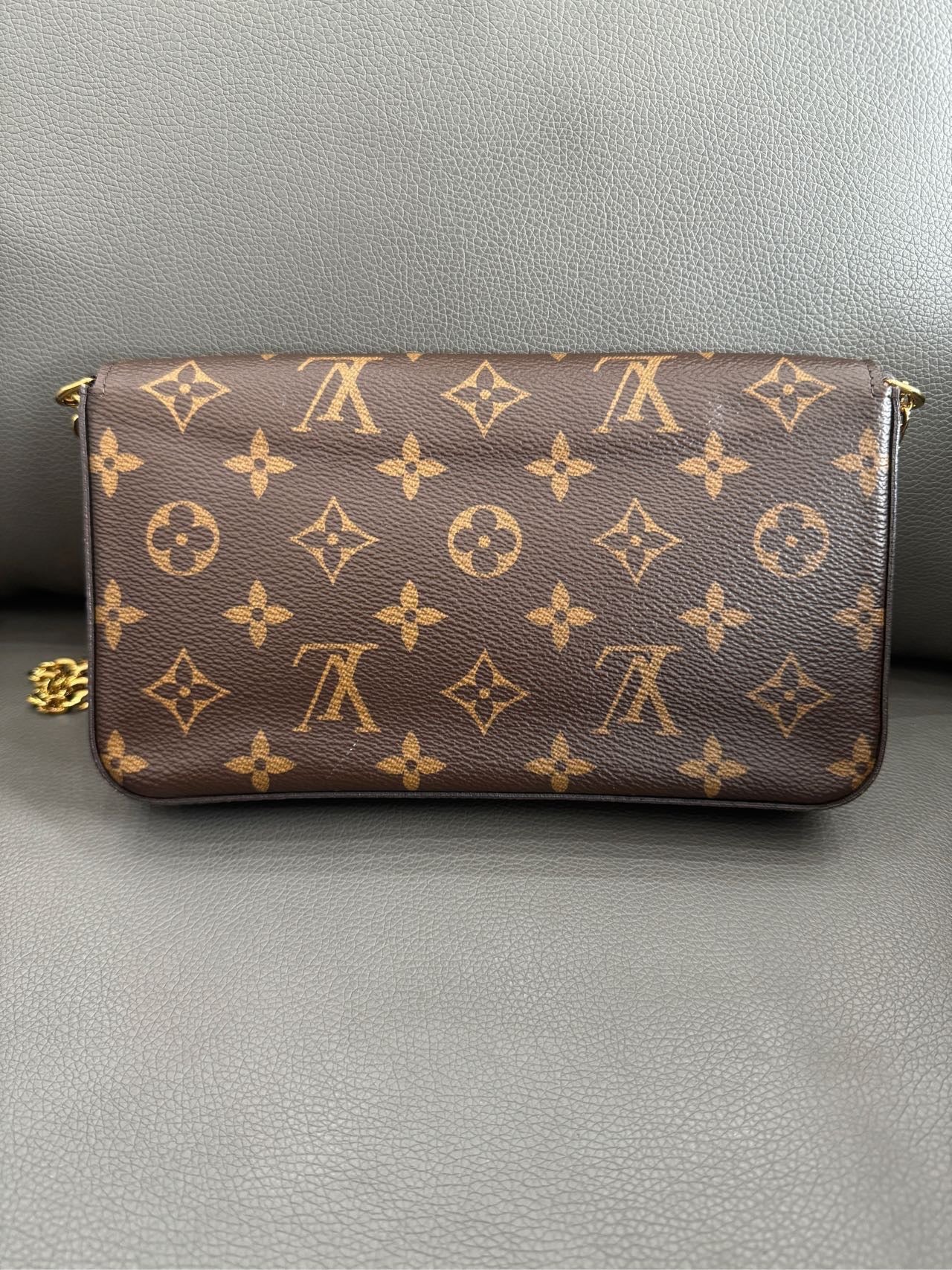 Louis Vuitton - Félicie Pochette - Monogram coated canvas with smooth leather trim and textile lining - Brown - (mini)