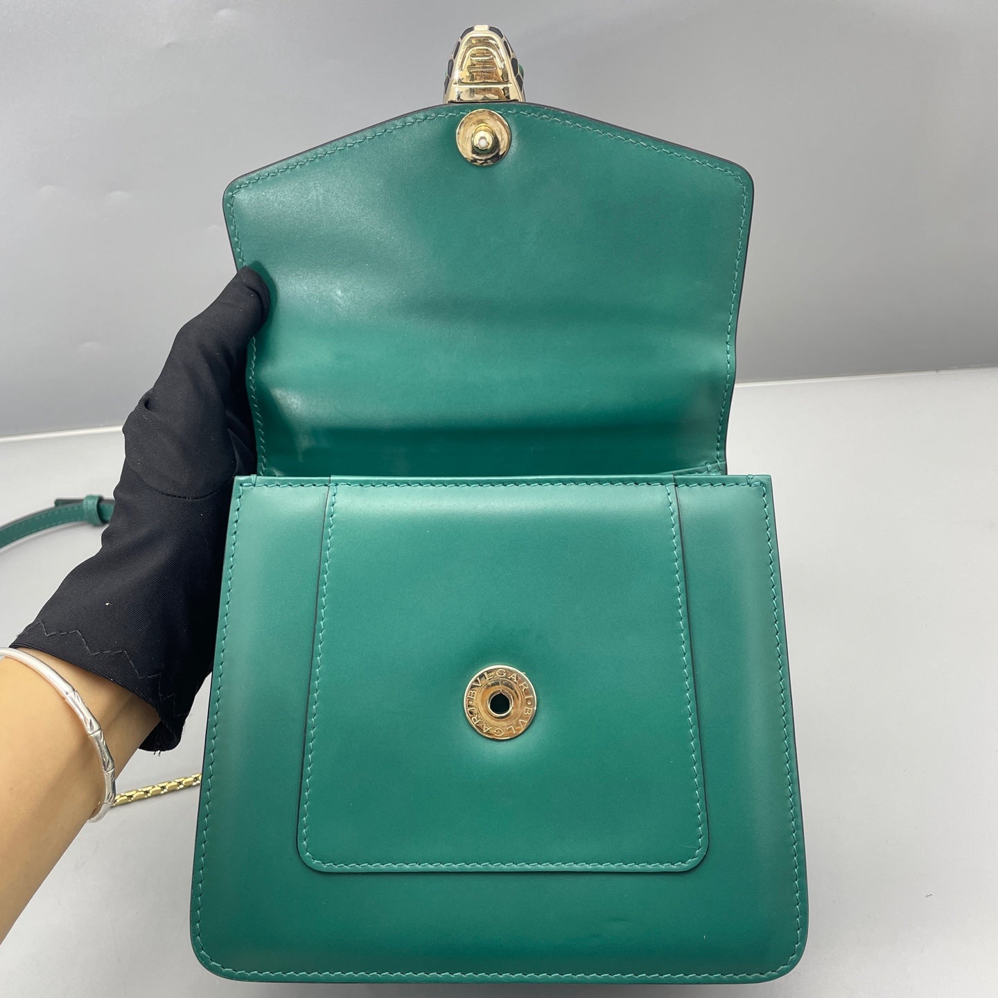 Bvlgari - Serpenti Forever Accordion Bag - Leather - Green - (small)