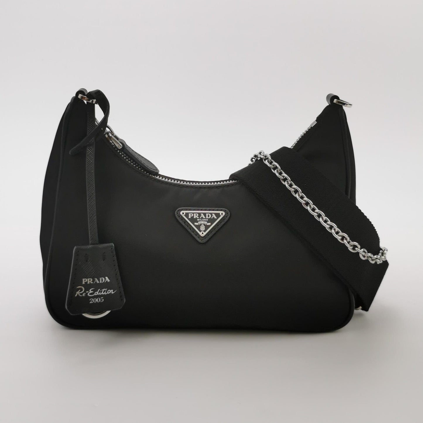 Prada - Re-Edition 2005 - Re-Nylon with Saffiano leather trim - Black - (mini)