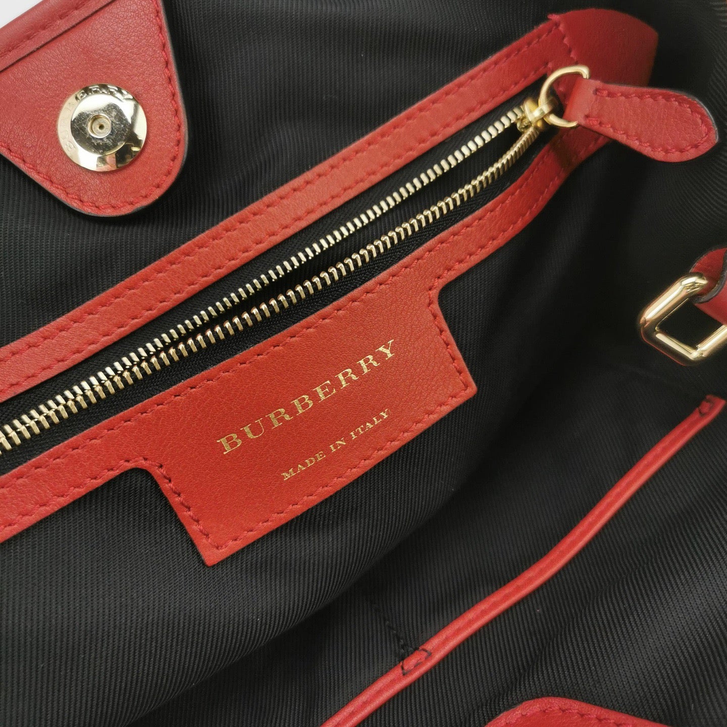 Burberry - Nova Check Leather Trim Tote Bag - Coated canvas with pebbled leather trim - Multicolour (beige, black, red, white, blue check with red leather) - (Medium)