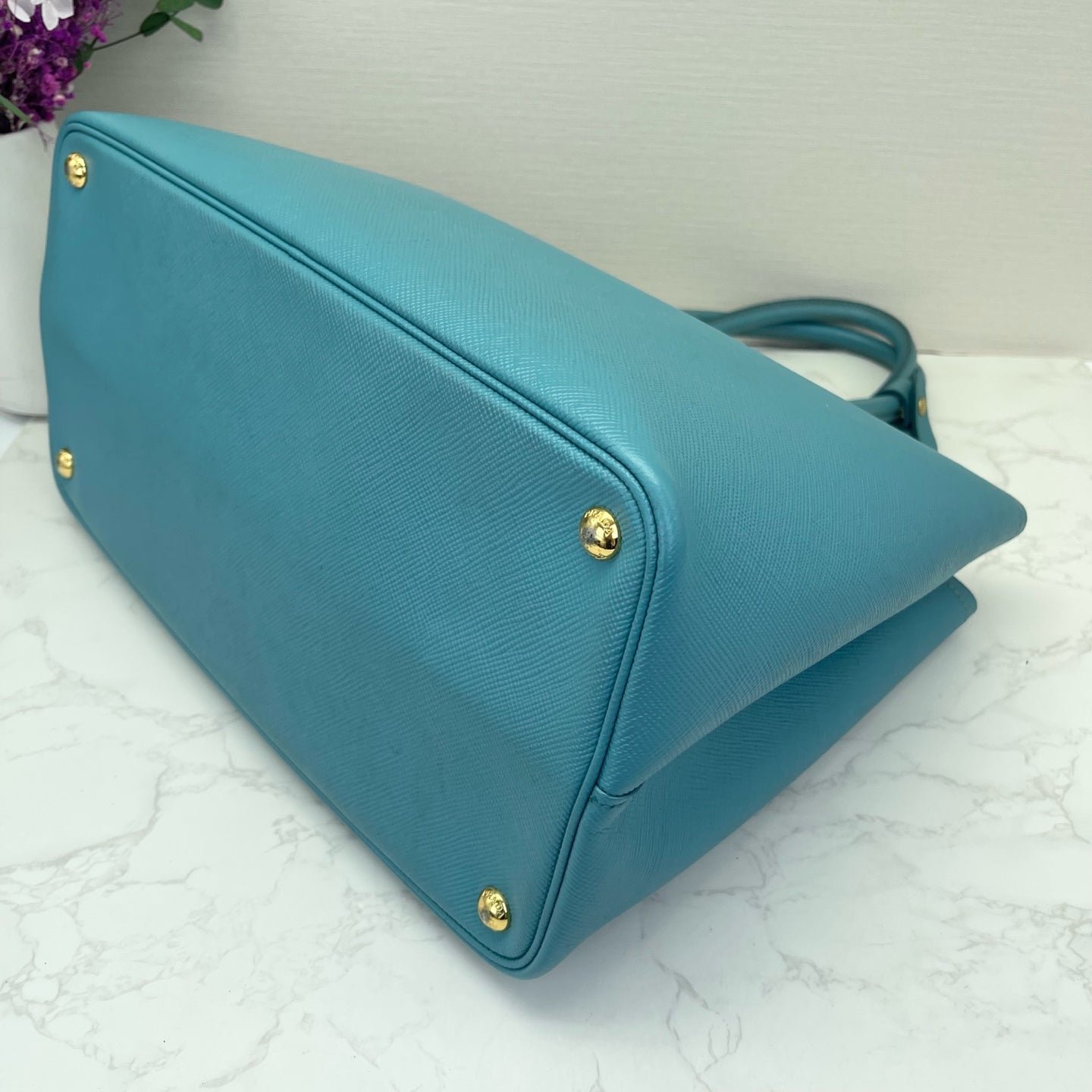 Prada - Double - Saffiano leather - Teal Blue - (medium)