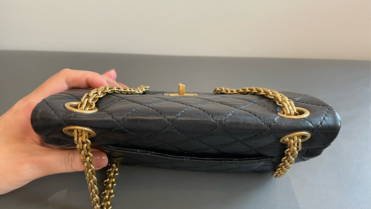 Chanel - 2.55 Reissue Mini - Aged calfskin leather - Black - (mini)