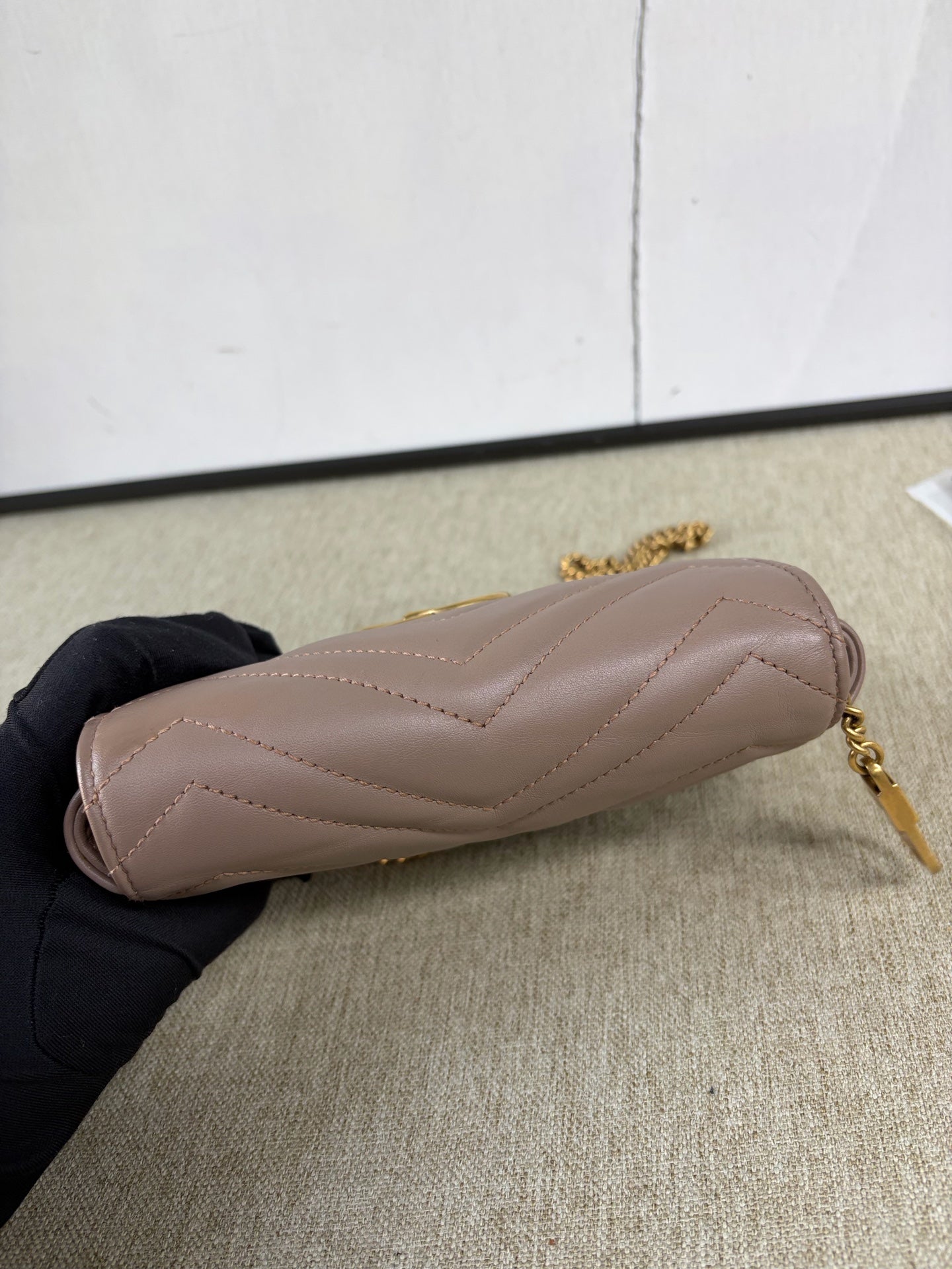 Gucci - Mini Marmont - Leather - Beige - (mini)