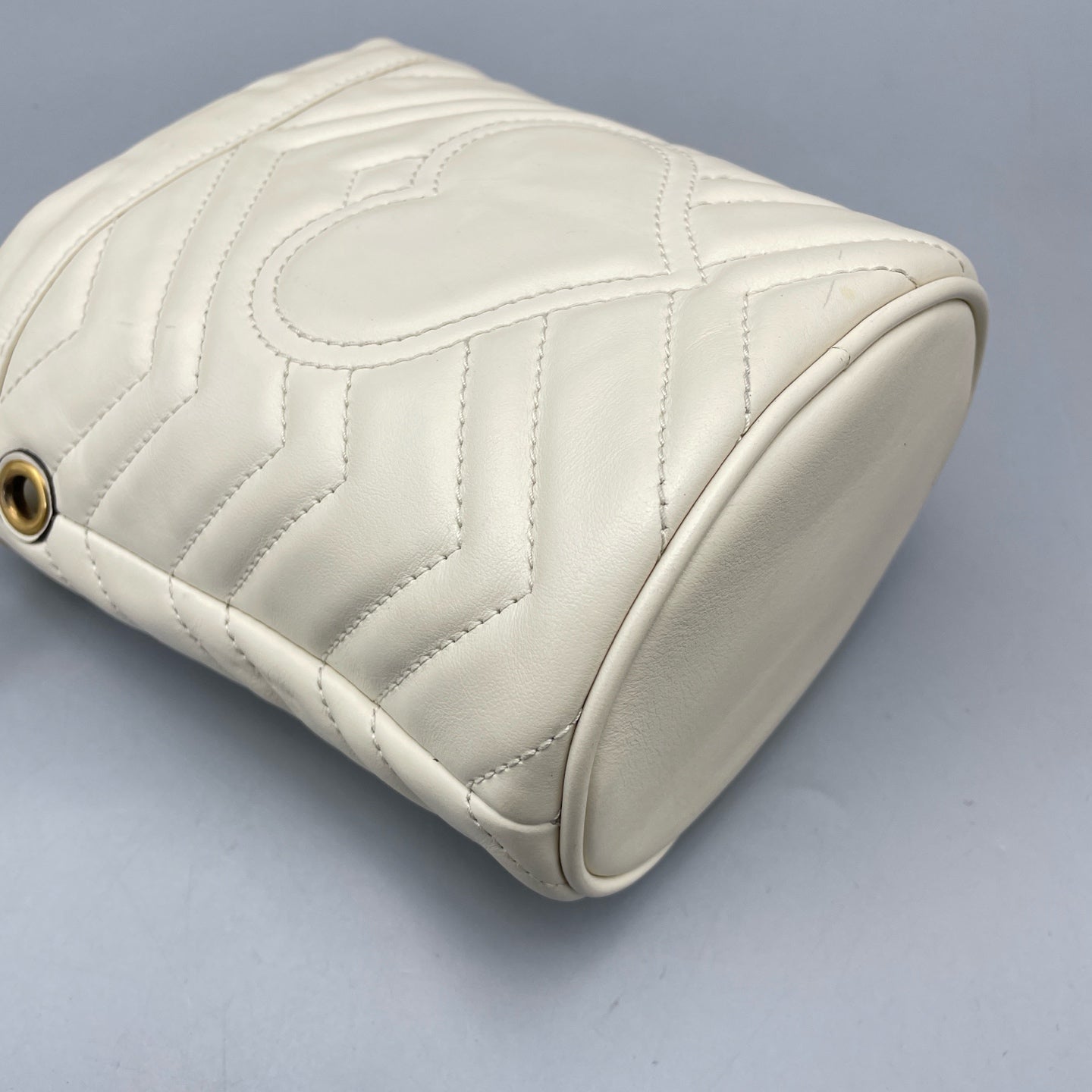 Gucci - GG Marmont Mini Bucket Bag - Leather - White - (Mini)