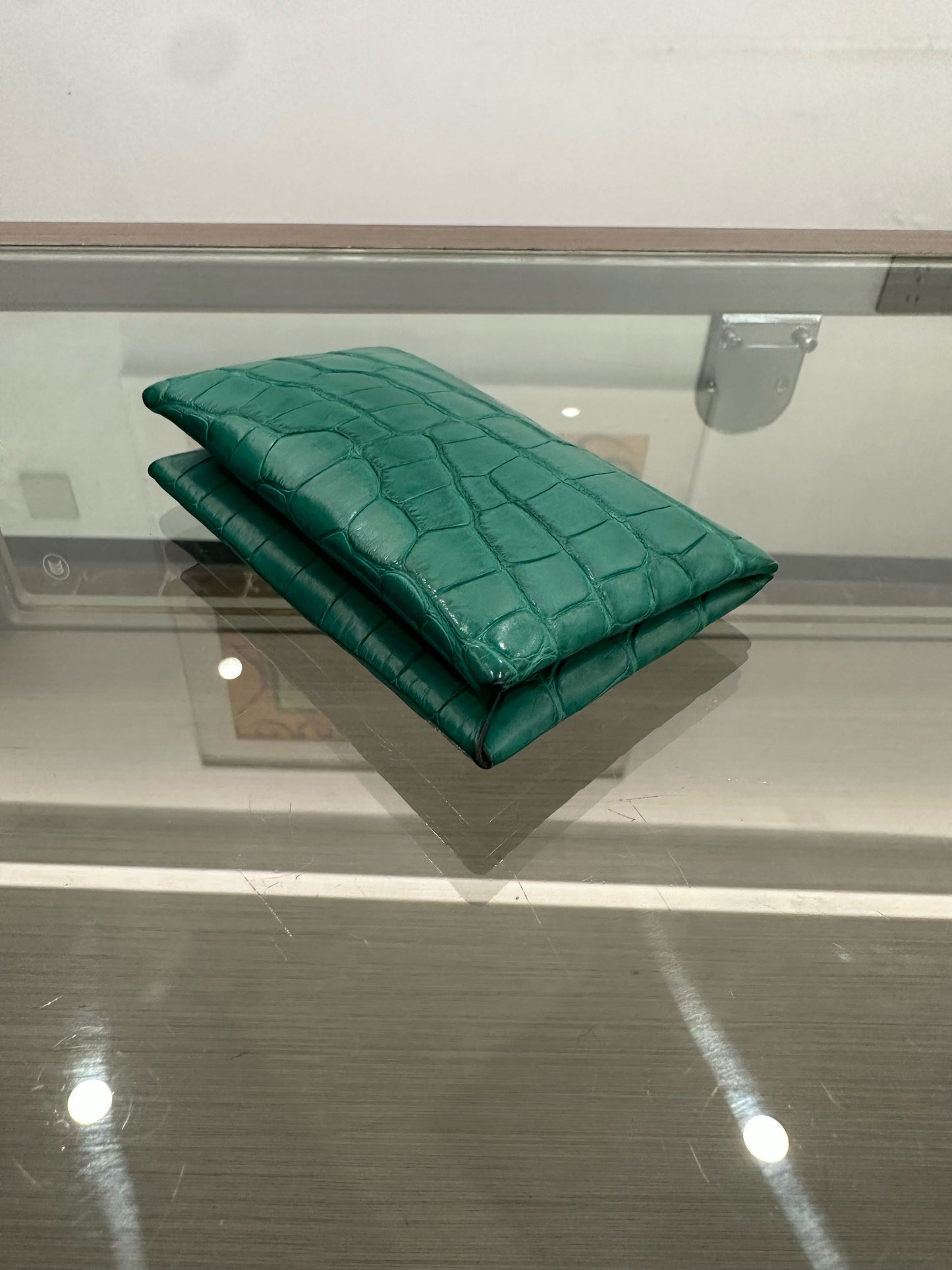 Hermès - Calvi - Exotic leathers - Crocodile - Green - (mini)