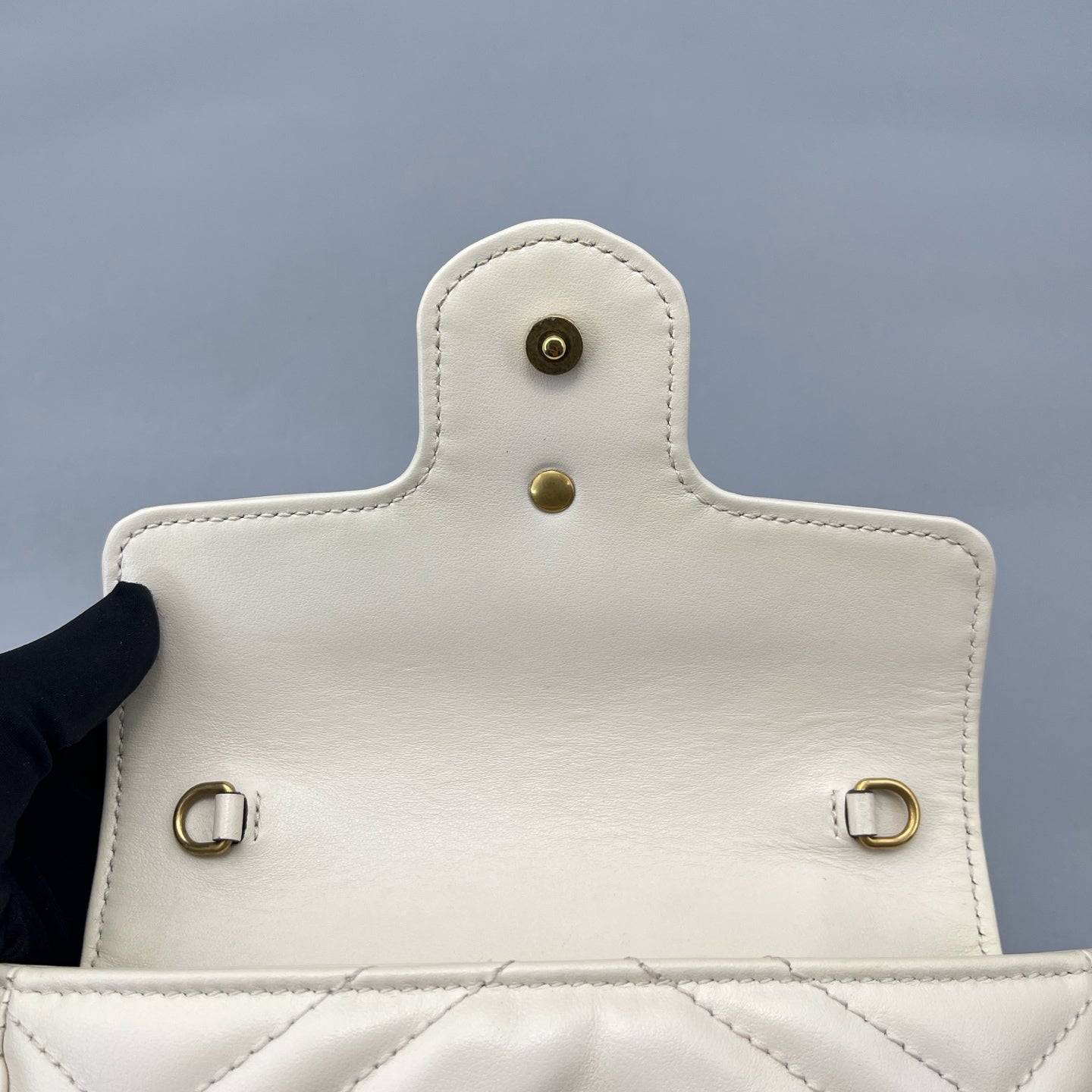 Gucci - Marmont Super Mini Bag - Leather - White - (mini)