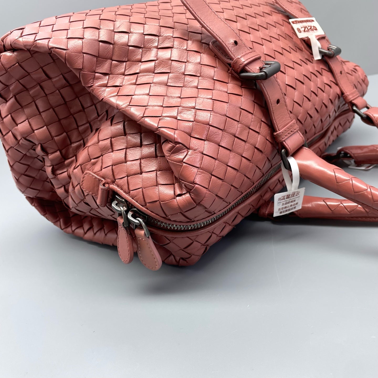 Bottega Veneta - Intrecciato Satchel - Leather - Dusty Rose with Gunmetal Hardware - (Medium)