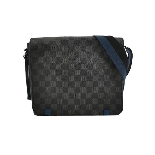 Louis Vuitton - District Messenger PM Bag - Damier Graphite coated canvas with leather trim - Grey - (medium)