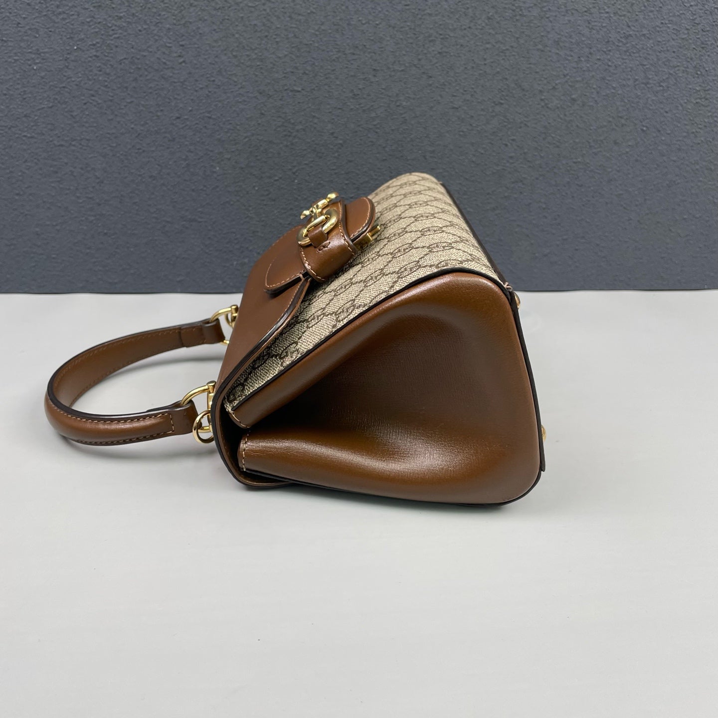 Gucci - Horsebit 1955 - GG Supreme canvas and leather - Brown - (mini)