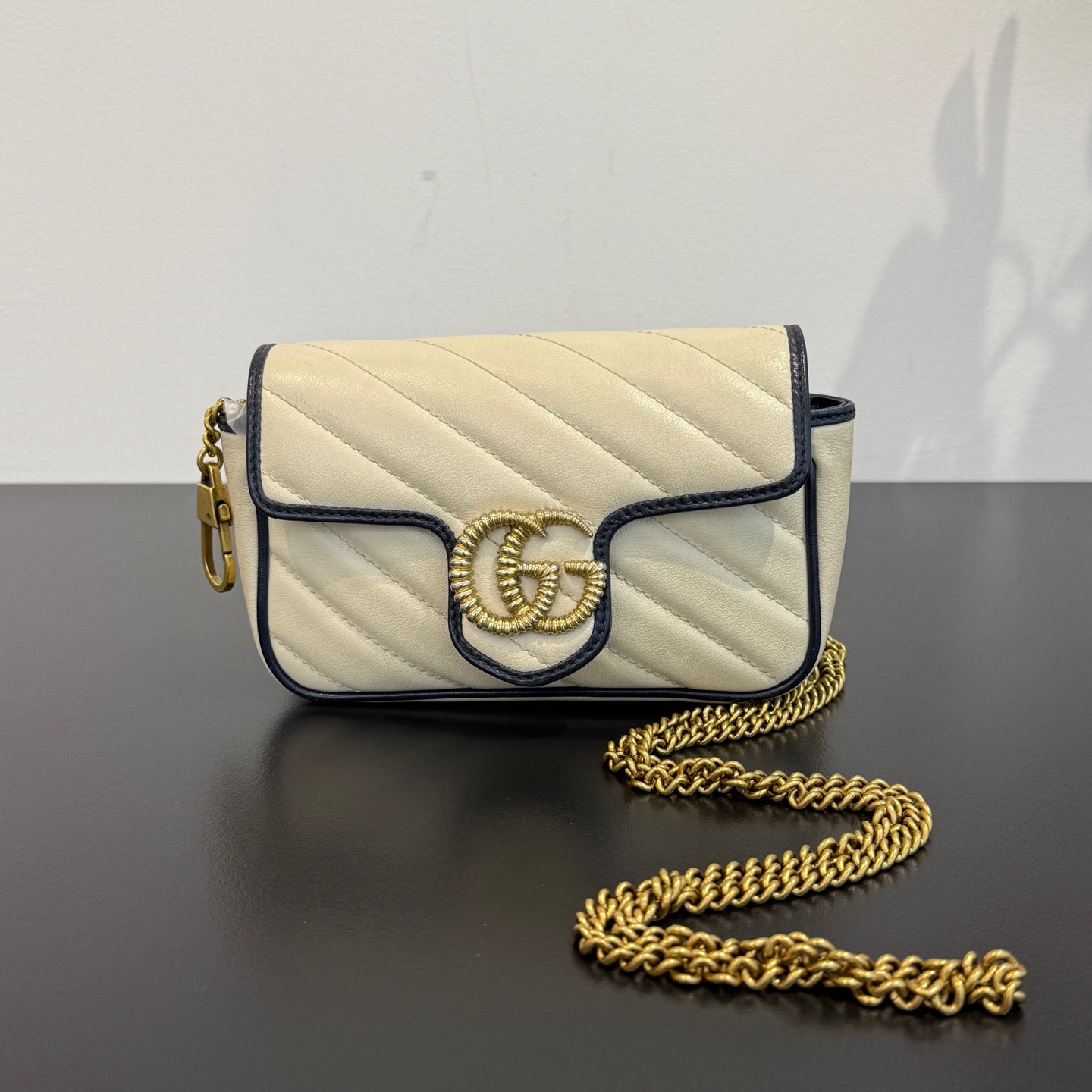 Gucci - Marmont Mini Shoulder/Crossbody Chain Bag - Leather - Multicolour - (mini)