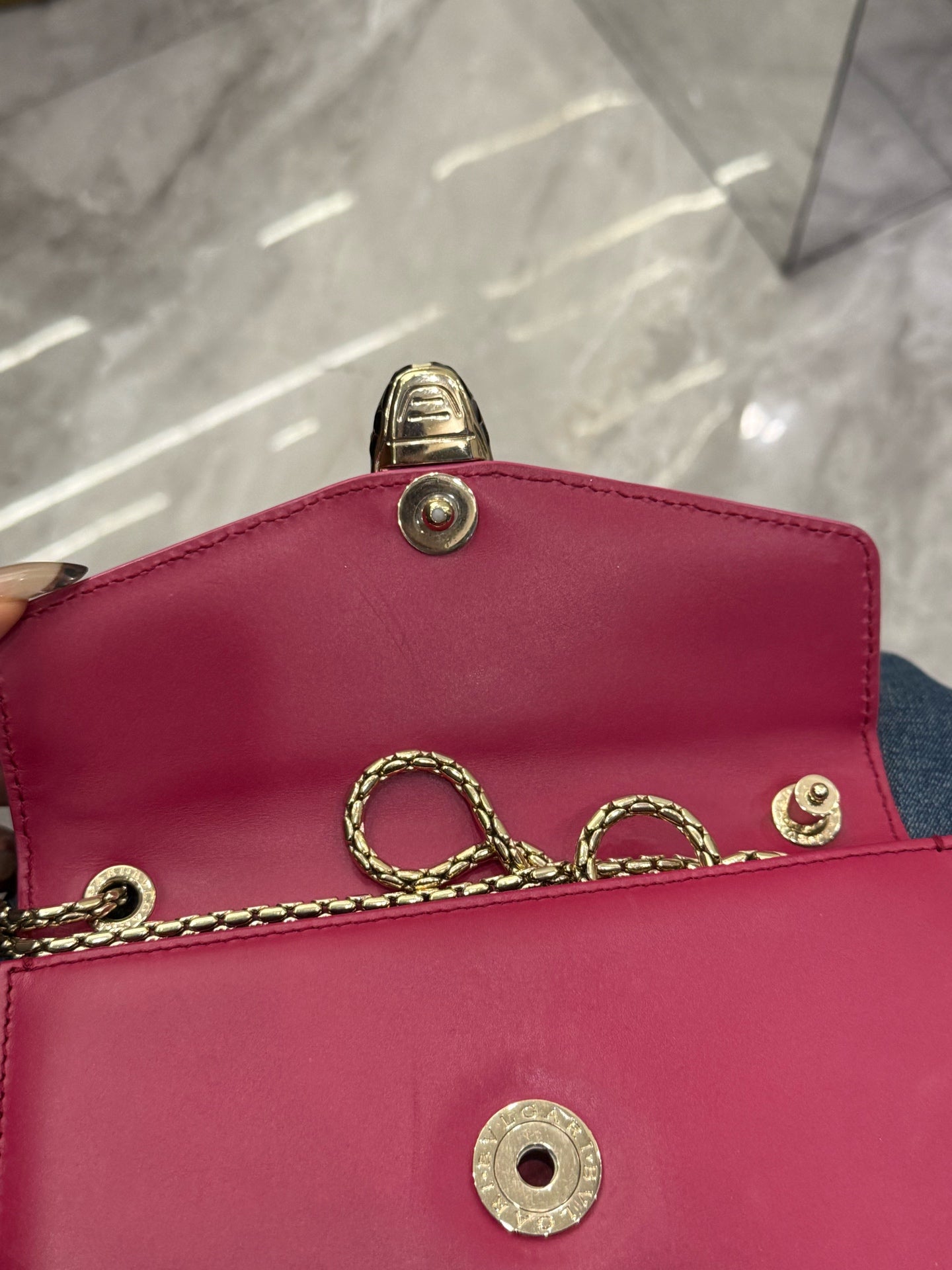 Bvlgari - Serpenti Forever Chain Bag - Exotic leathers - Stingray and Leather - Pink - (small)