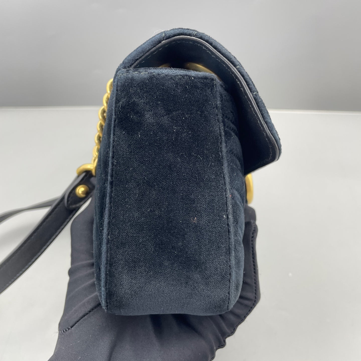 Gucci - GG Marmont Matelassé Mini Bag - Velvet - Black - (mini)