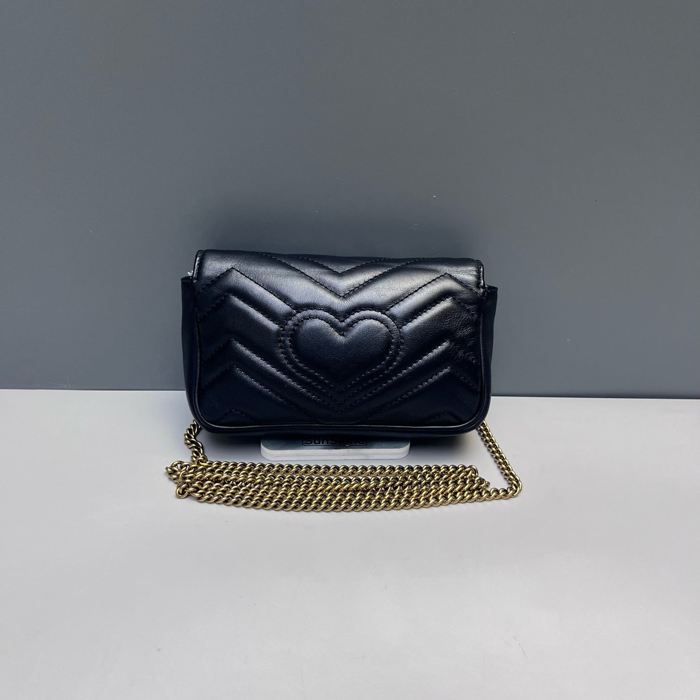 Gucci - GG Marmont Super Mini Chain Bag - Leather - Black - (mini)