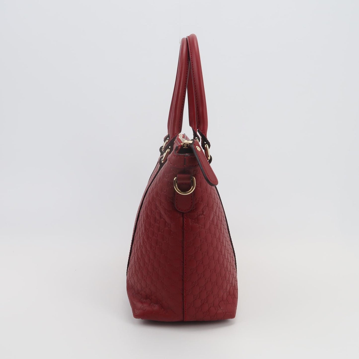 Gucci - Gucci Microguccissima Leather Top Handle Tote Bag 449656 - Leather - Red - (medium)