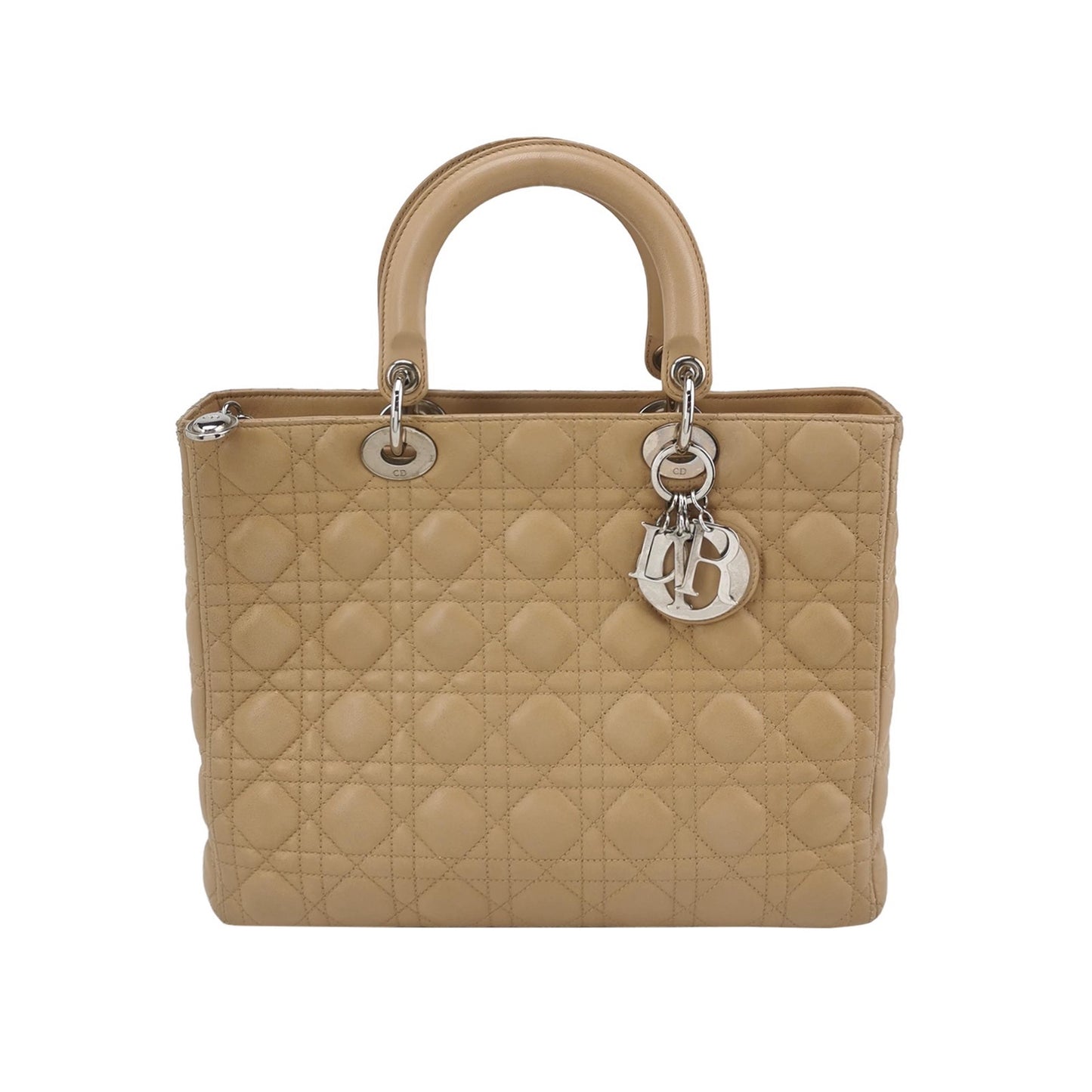 Dior - Lady Dior Tote - Lambskin leather - Beige - (Large)