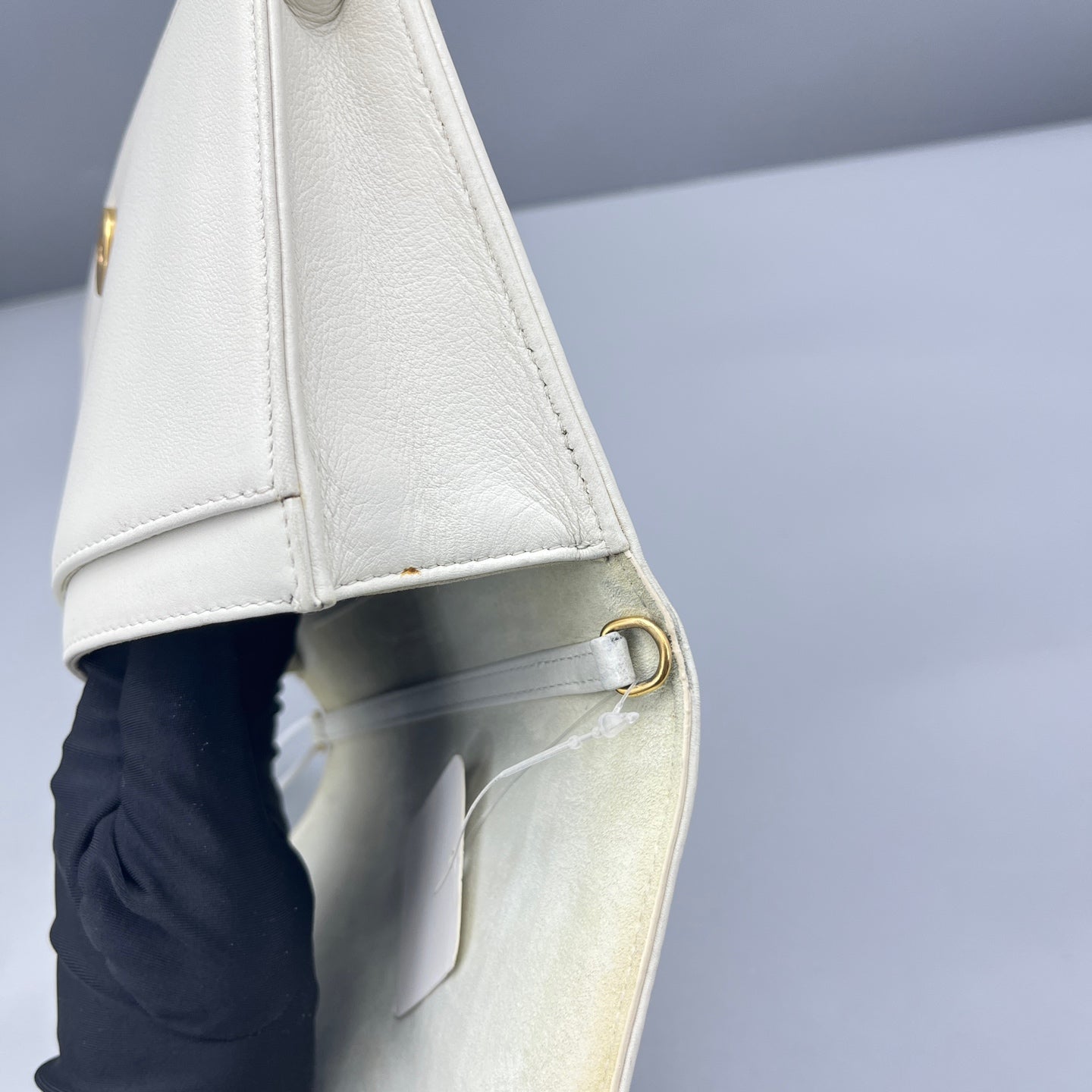 Dior - Diorama Shield Studded Flap Bag - Leather - White - (small)
