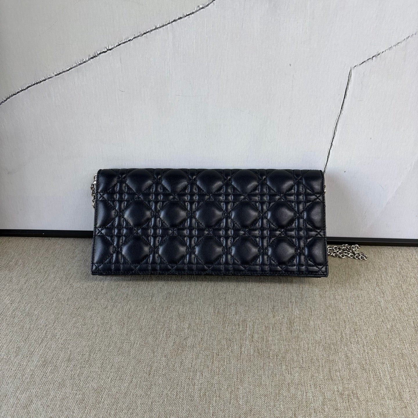Dior - Lady Dior Wallet on Chain - Lambskin leather - Black - (Small)