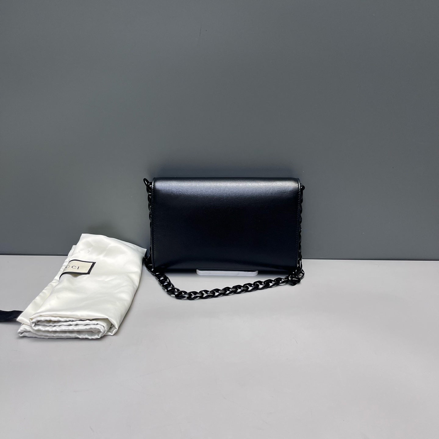 Gucci - 1955 Horsebit Wallet on Chain - Calfskin leather - Black - (mini)