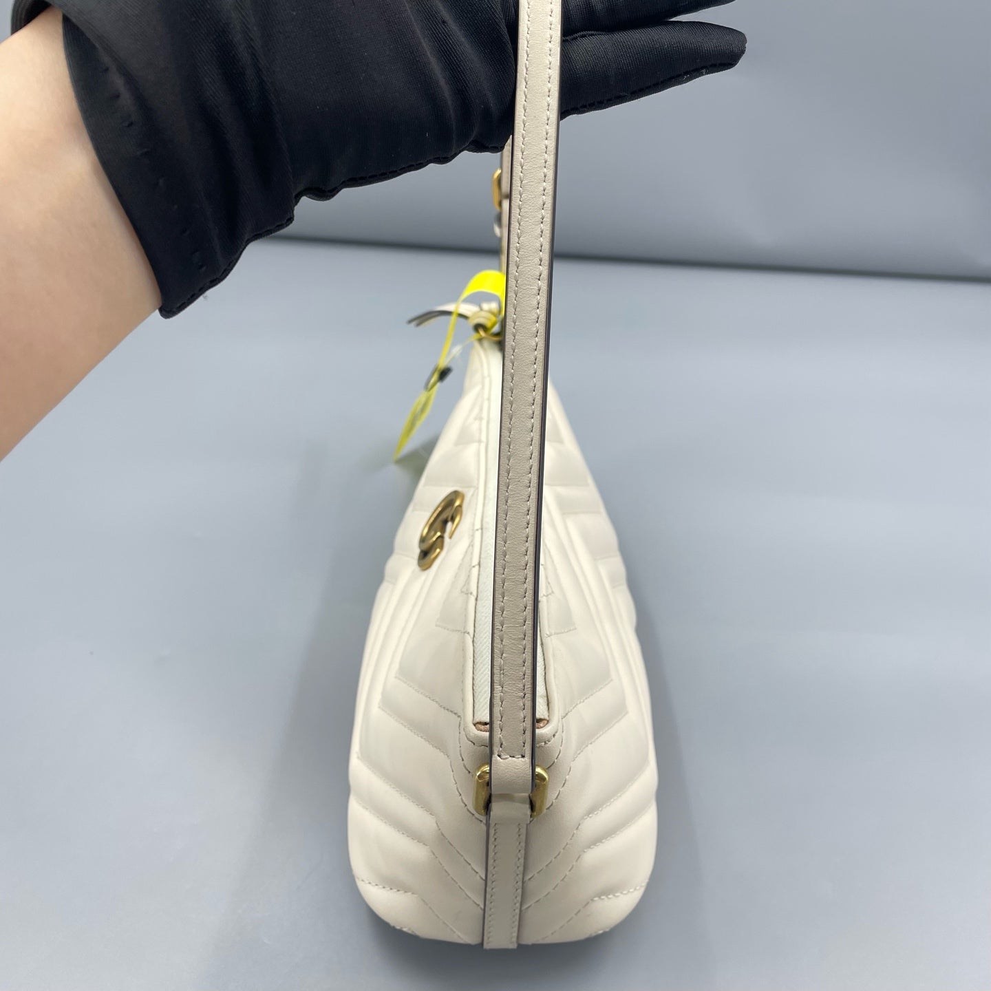 Gucci - GG Marmont Matelassé Underarm Bag - Leather - White - (mini)
