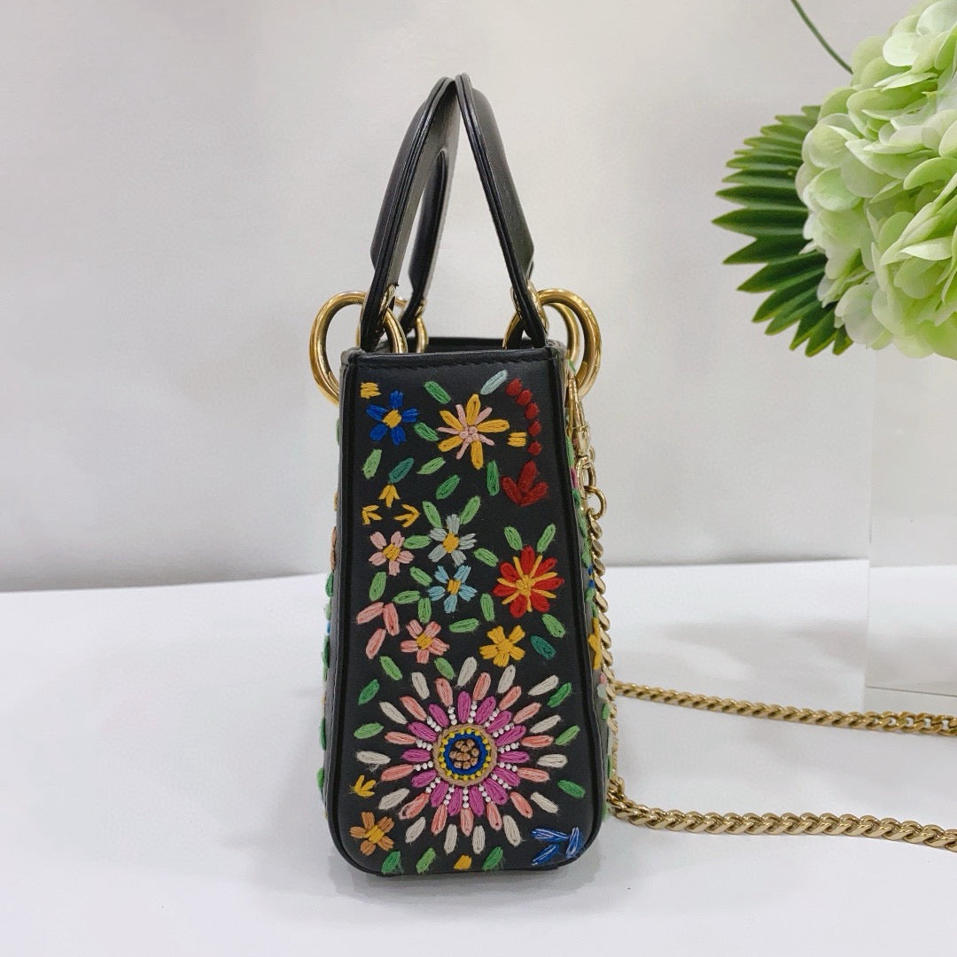 Dior - Lady Dior Mini - Leather - Black - (mini)
