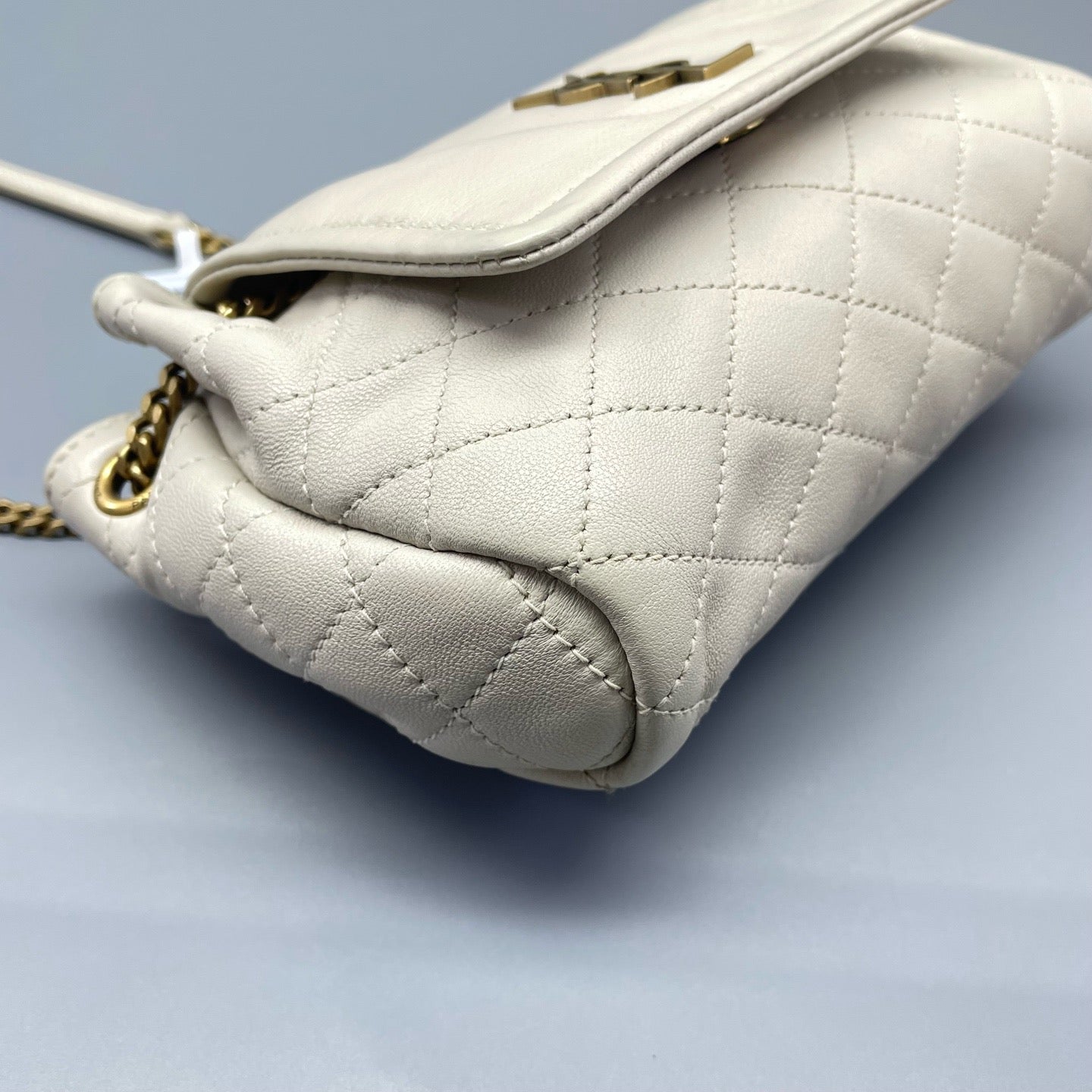 Saint Laurent - Nolita Mini Chain Bag - Quilted leather - White - (mini)