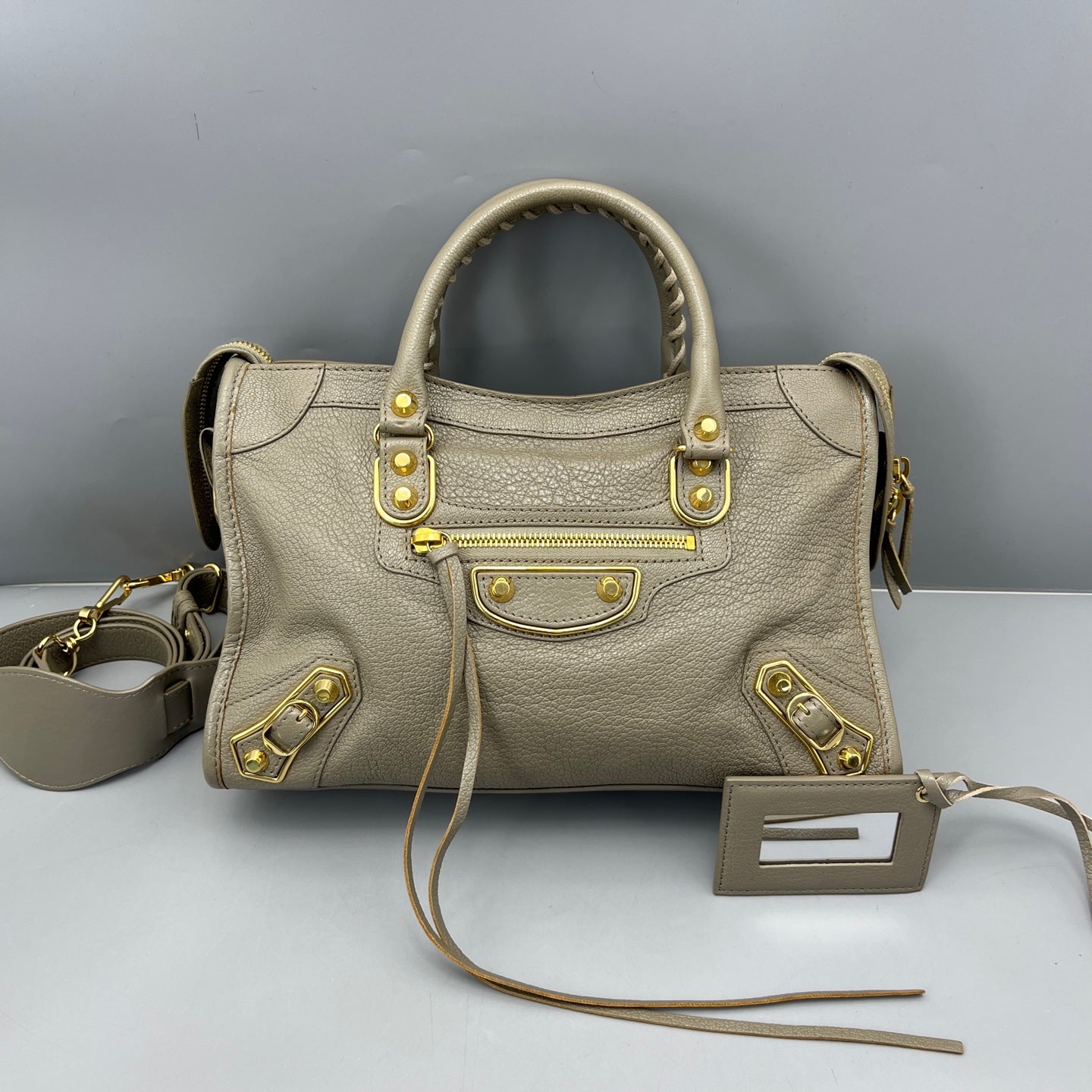 Balenciaga - Mini City - Grained leather - Grey - (mini)
