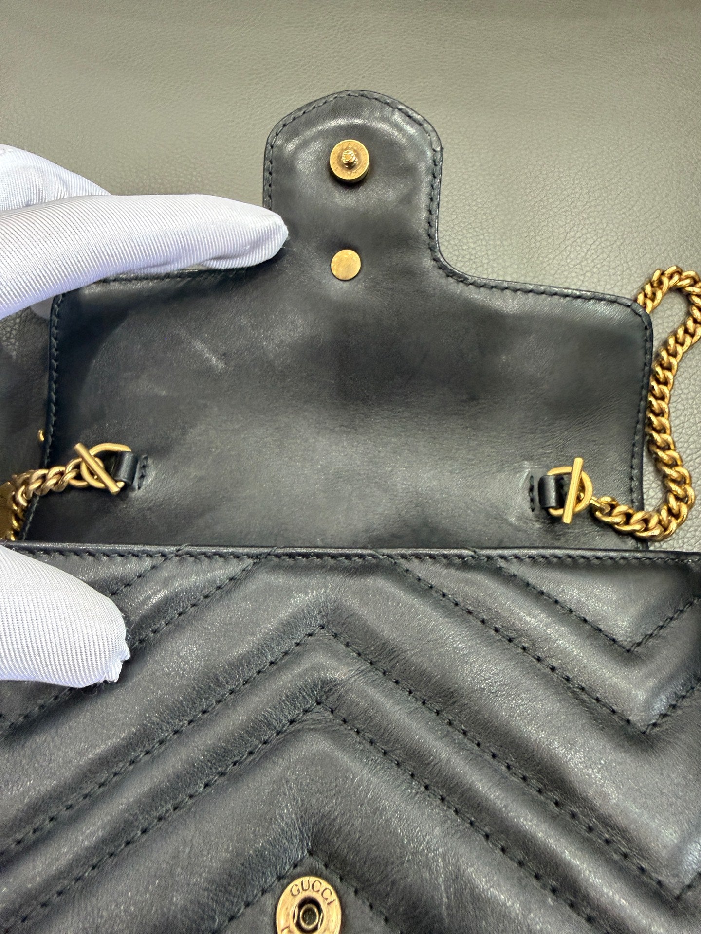 Gucci - GG Marmont Matelassé Mini Bag - Leather - Black - (mini)