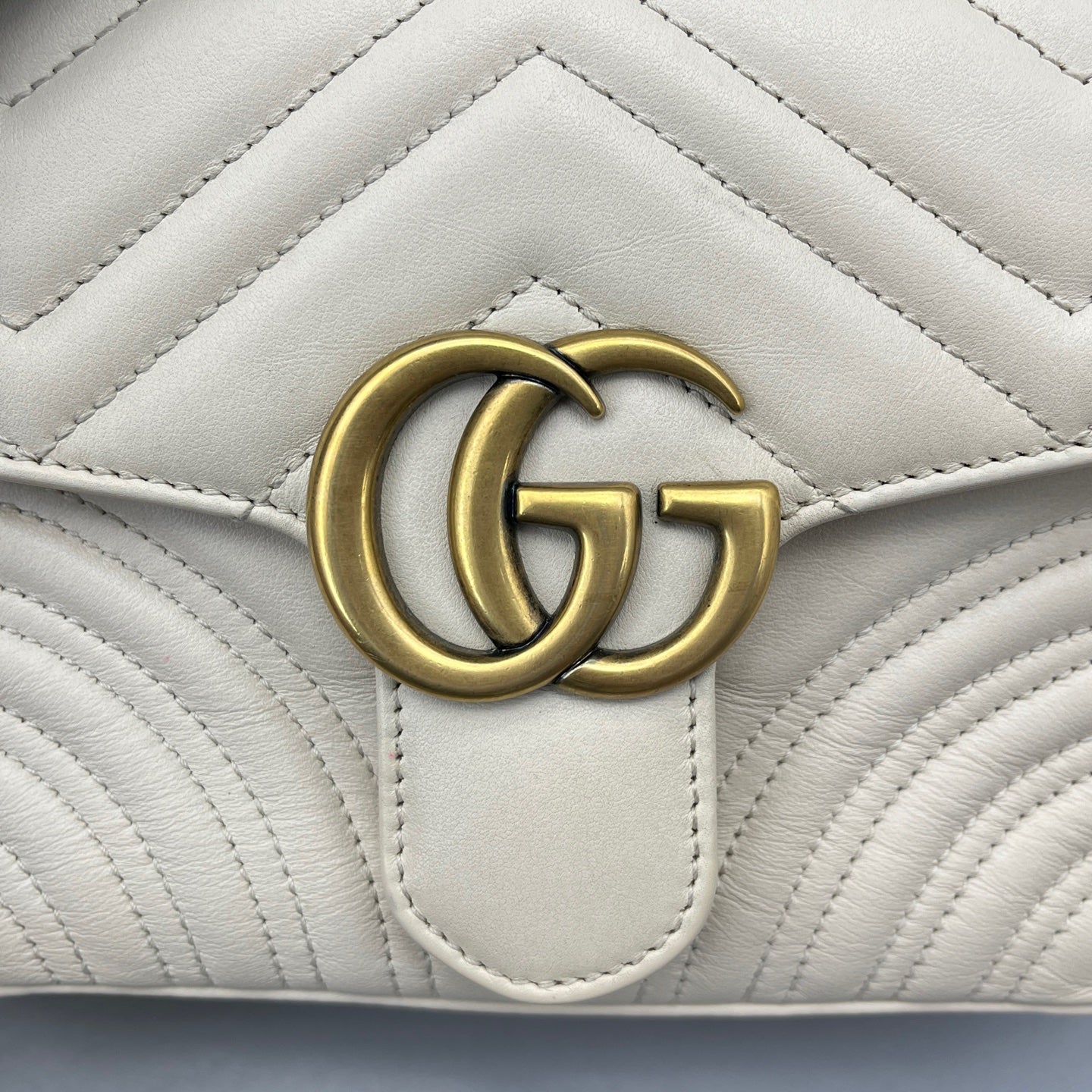 Gucci - GG Marmont Mini Messenger Bag - Leather - White - (mini)