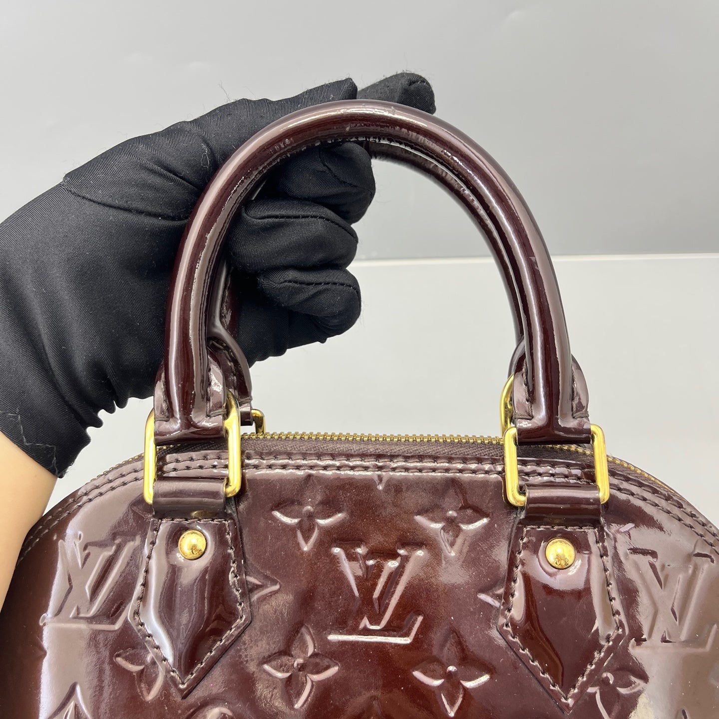 Louis Vuitton - Alma BB - Patent leather - Burgundy - (mini)
