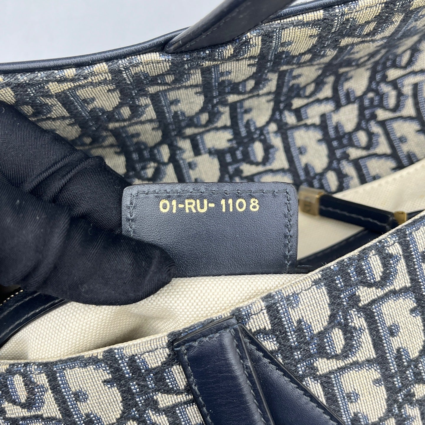 Dior - Saddle Bag - Dior Oblique Jacquard Canvas with Leather trim - Blue - (Medium)